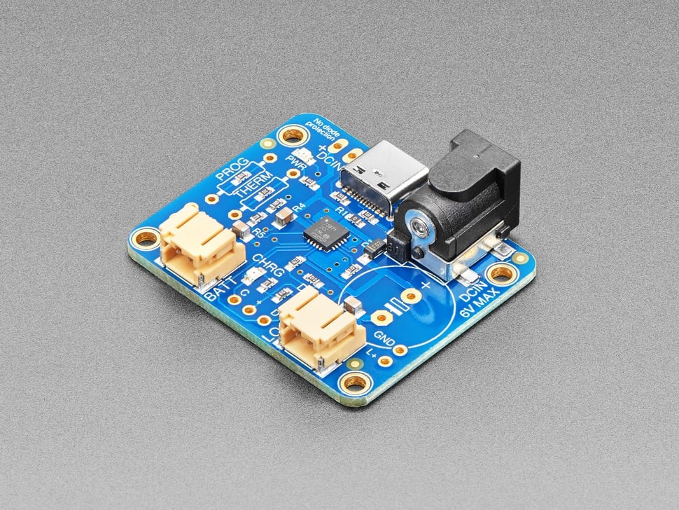 [ Adafruit ADA-390 ] USB / DC / Solar Lithium Ion/Polymer charger – Rev C