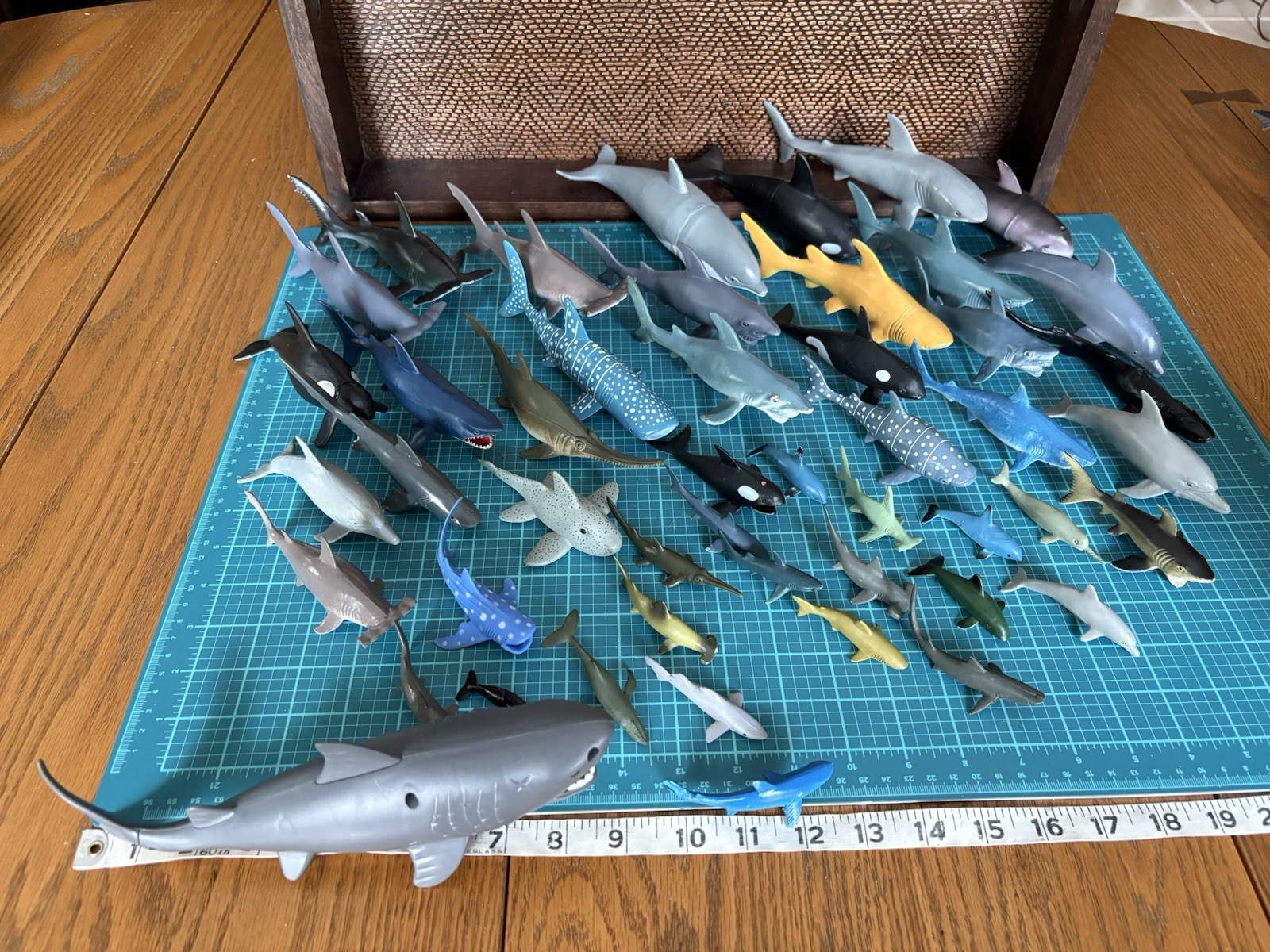 Lot Of 48 Various Sharks (mostly) & A Few Whales~Rubber & Plastic! VGUC See Pics