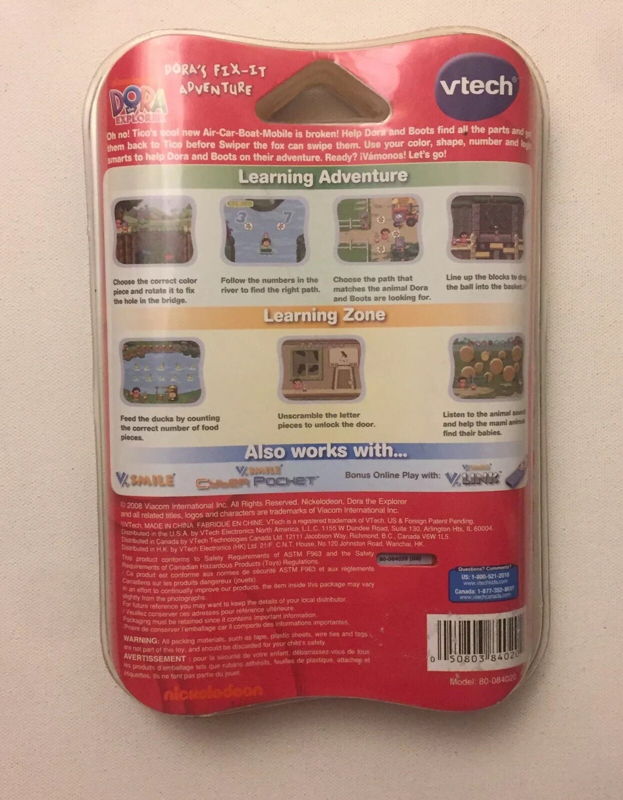 New VTECH V.Smile Motion Dora’s Fix-It Adventure Game