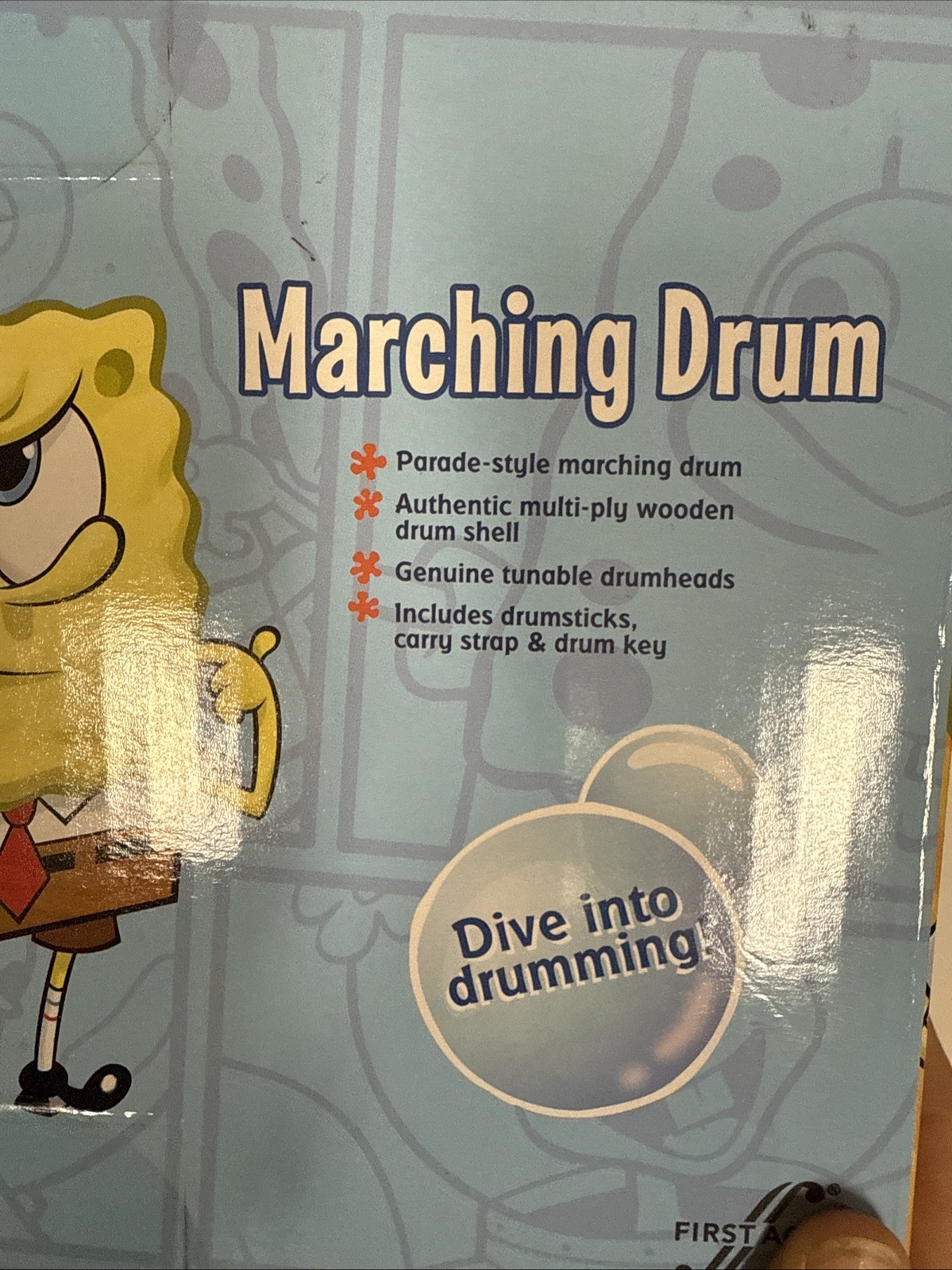 Nickelodeon Spongebob RARE IN BOX Marching Drum By First Act 2009