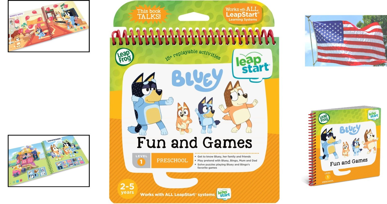 LeapStart Bluey Fun and Games Interactive Book for Ages 2-5 – 15+ Activities