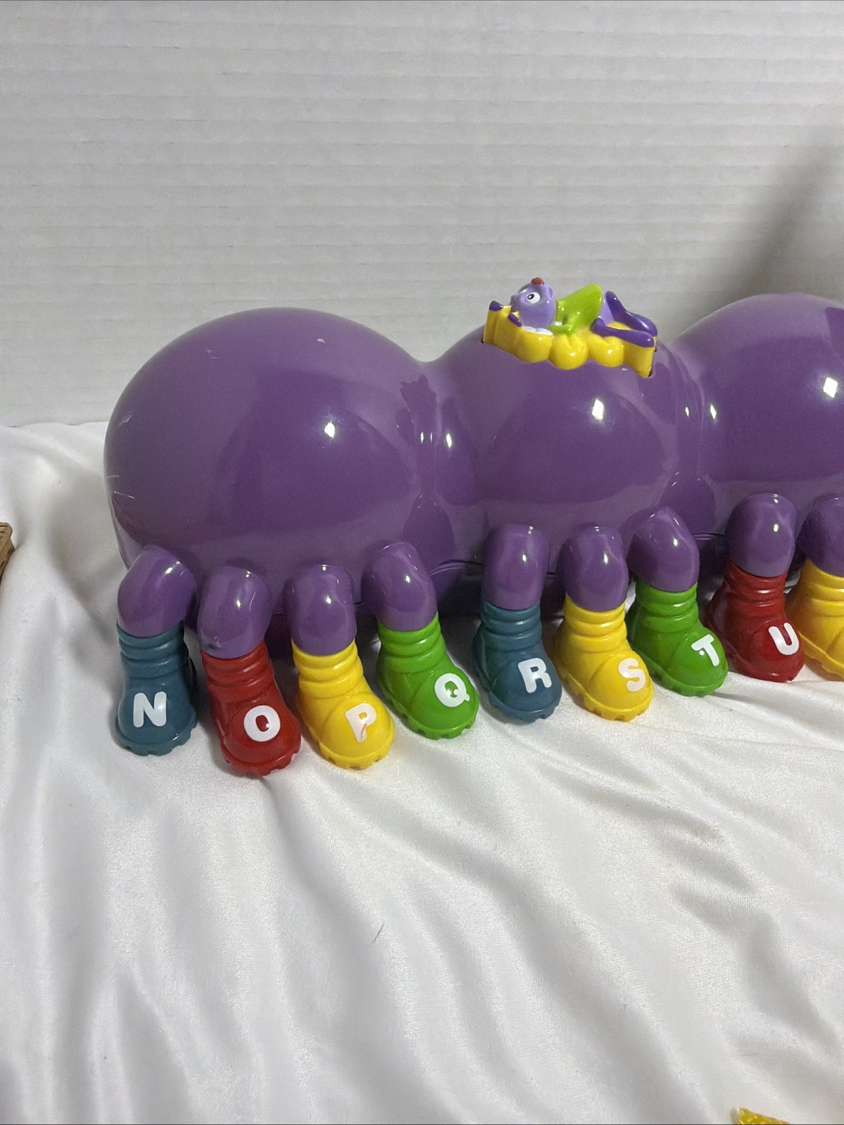 Leapfrog Alphabet Pal Purple Caterpillar Pull Toy Interactive Musical WORKS