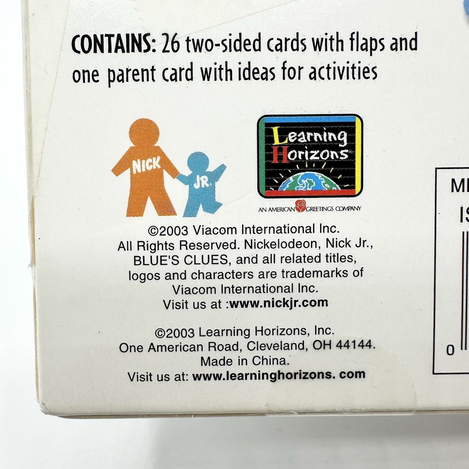 Vintage 2003 Blue Clues Flap Flash Cards With Flaps ABC My Alphabet Complete