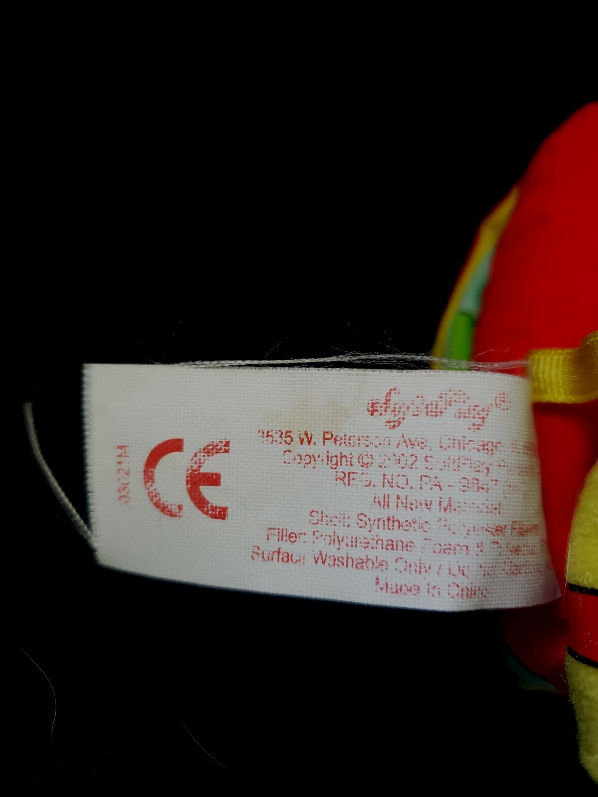 SoftPlay Plush Fireman Bear’s Storybook, Teddy Bear w/Cloth Backpack Book, 2002