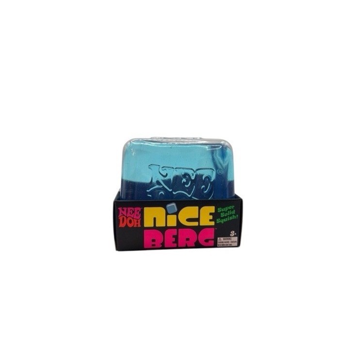 NeeDoh Nice Berg Blue XL Giant Nee Doh Niceberg Solid Tik Squish Cube Ice Block