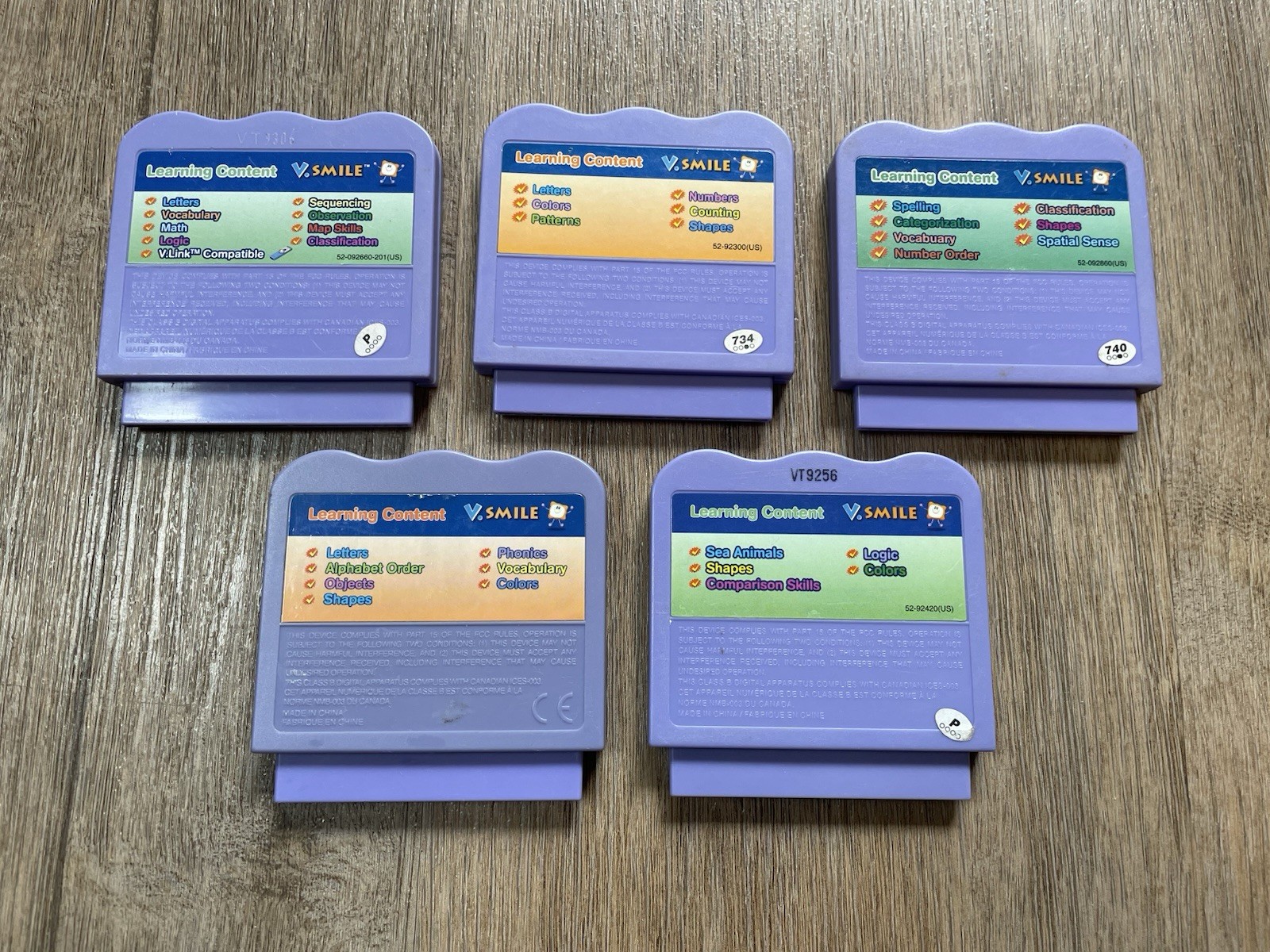 Vtech V.smile POCKET System TESTED WORKING 5 Game Cartridges NEMO SHREK BOB CARS