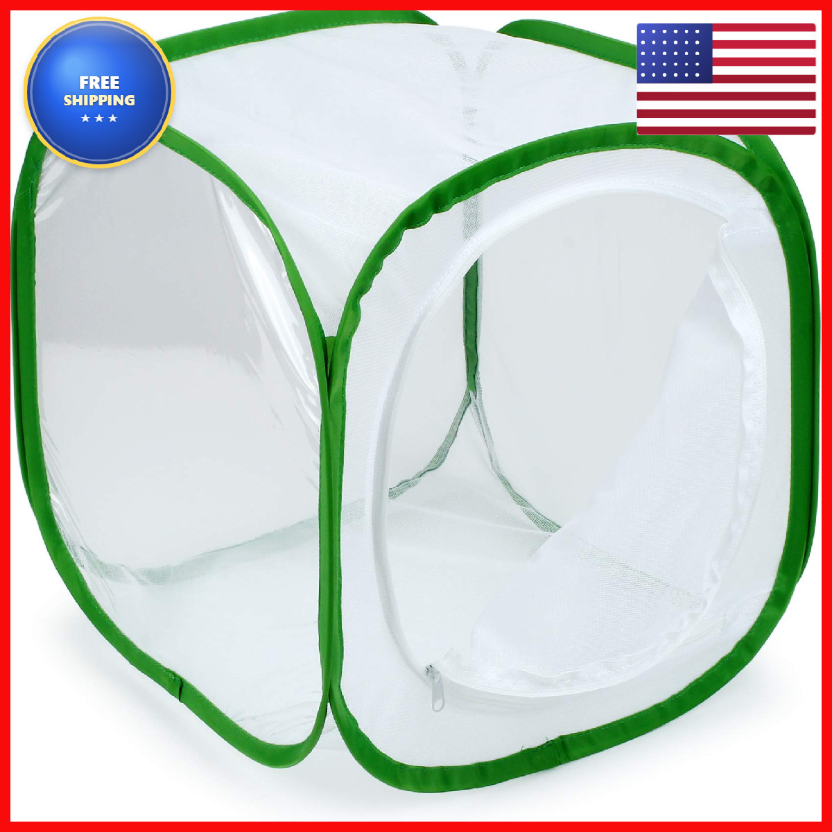 Restcloud Insect And Butterfly Habitat Cage Terrarium Pop-Up 12 X 12 X 12 Inches