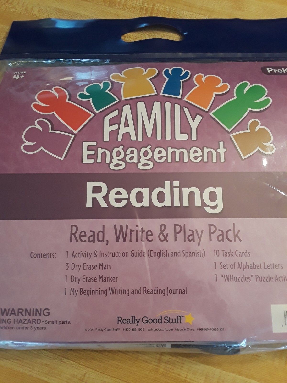 Really Good Stuff Family Engagement Reading, Write, and Play Pack PRE K And 2