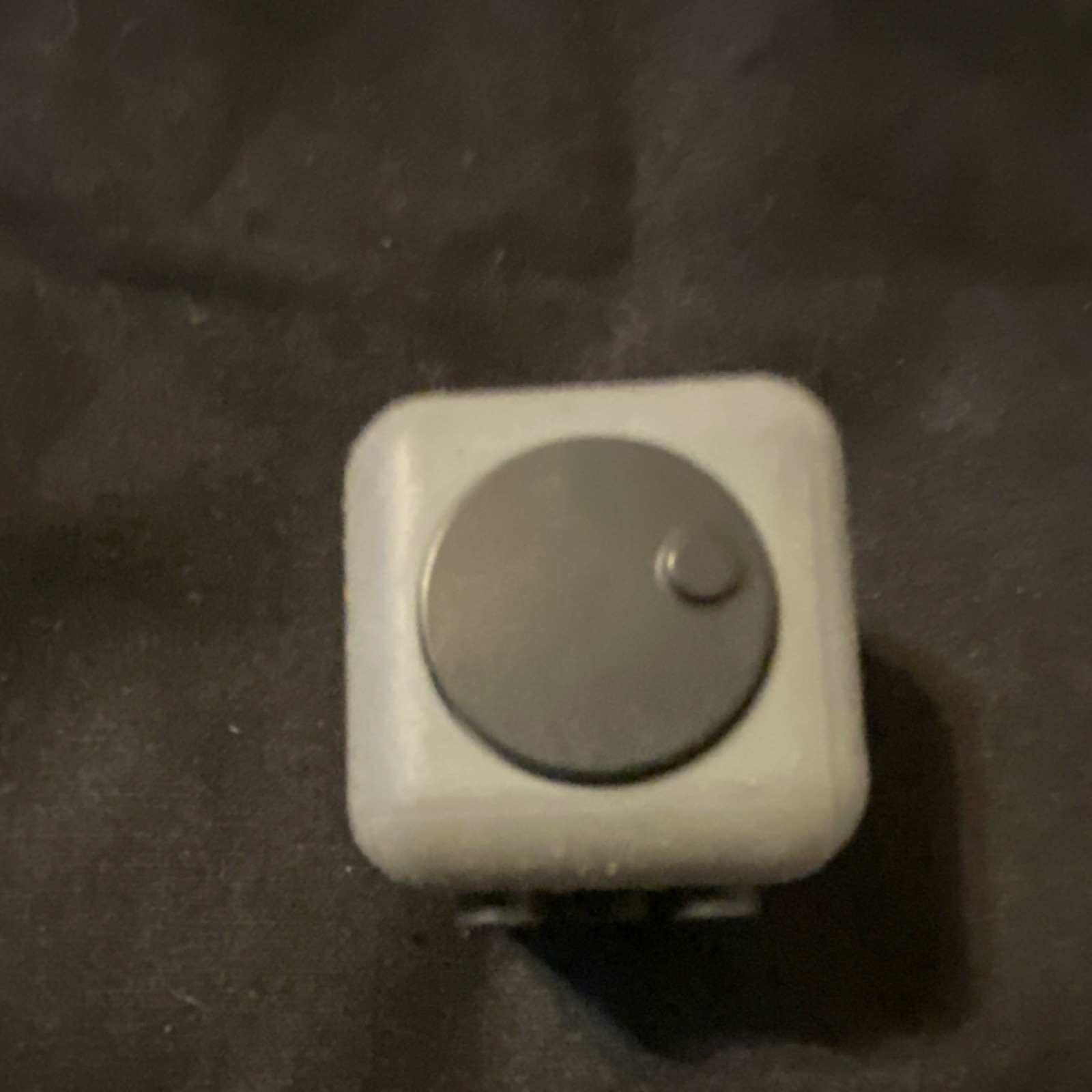 Gray 6-Sided Fidget Cube with Button, Roller, Joystick Mechanisms for Ages 8+