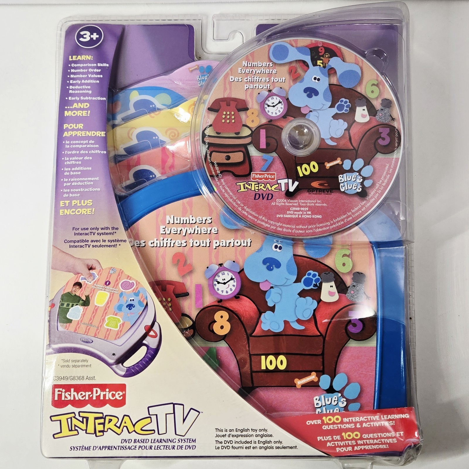 Fisher-Price InteracTV Blues Clues Numbers Everywhere DVD Set C3949 New #D-37