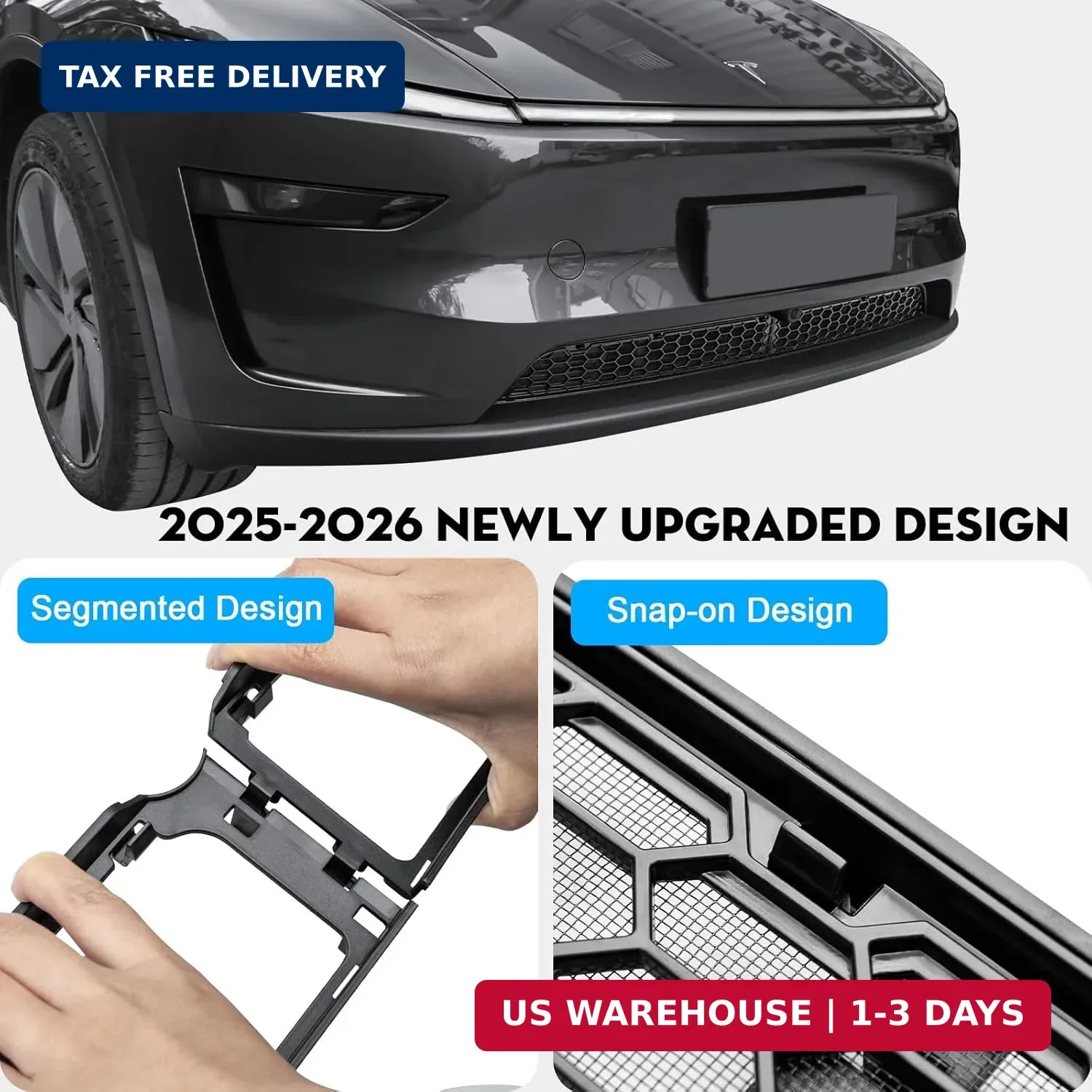 Grille Mesh Inserts for 2026 Tesla New Model Y Premium Front Air Inlet Vent Gril