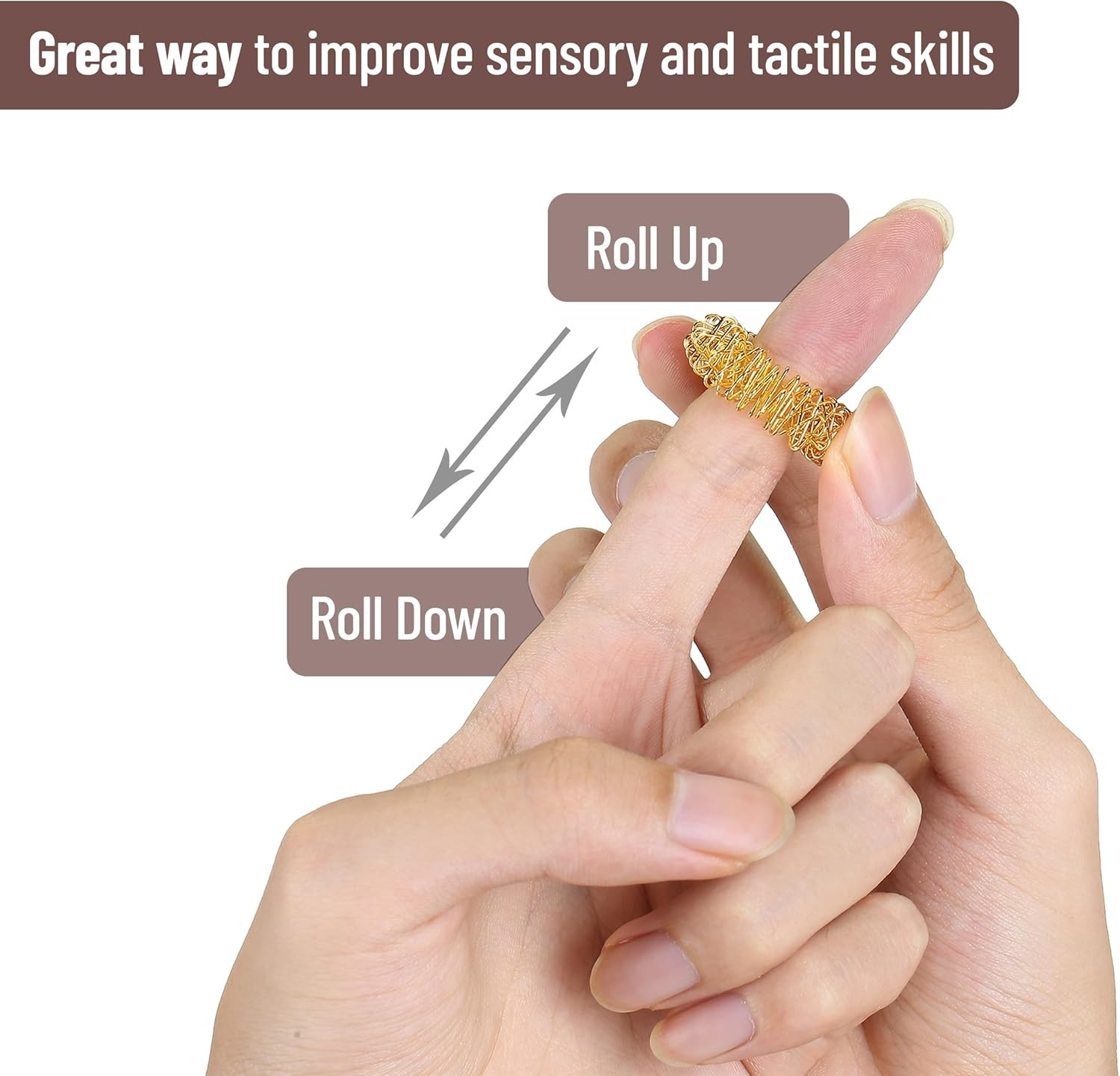 Mr. Pen Spiky Sensory Rings 10 Pack Stress Relief Fidget Ring for Anxiety
