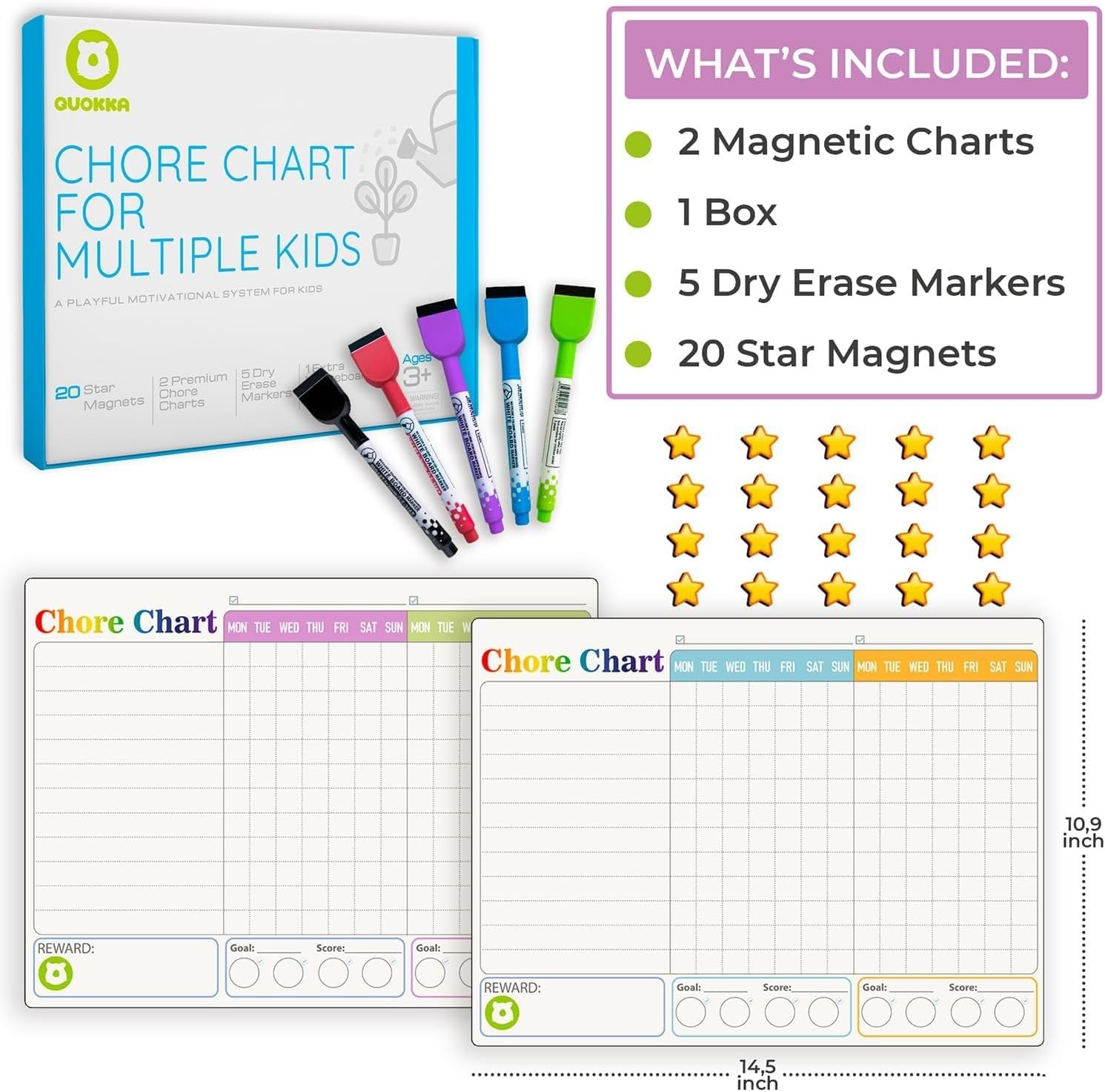 Responsibly Sourced Cardstock Chore Chart for Kids Encouraging Positive Behavior