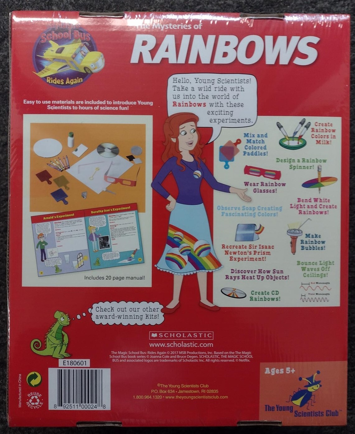 Scholastic The Mysteries Of Rainbows Science Experiment Kit By Magic School Bus