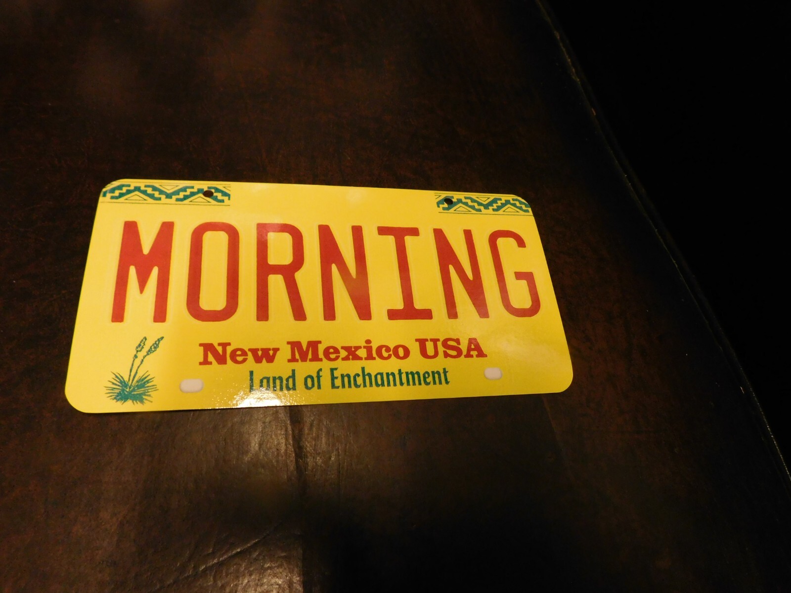 Flash Card Miniature Glossy Paper License Plate 2001 Series Sample New Mexico