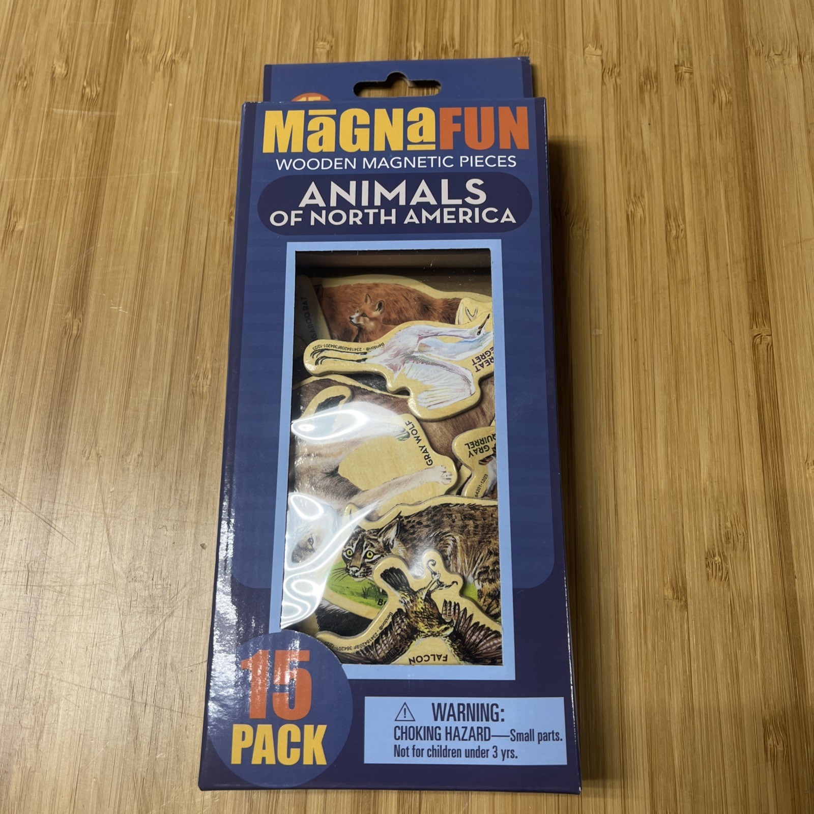 BRAND NEW-Bendon Magna Fun WOODEN Magnetic ANIMALS of North America 15 pack