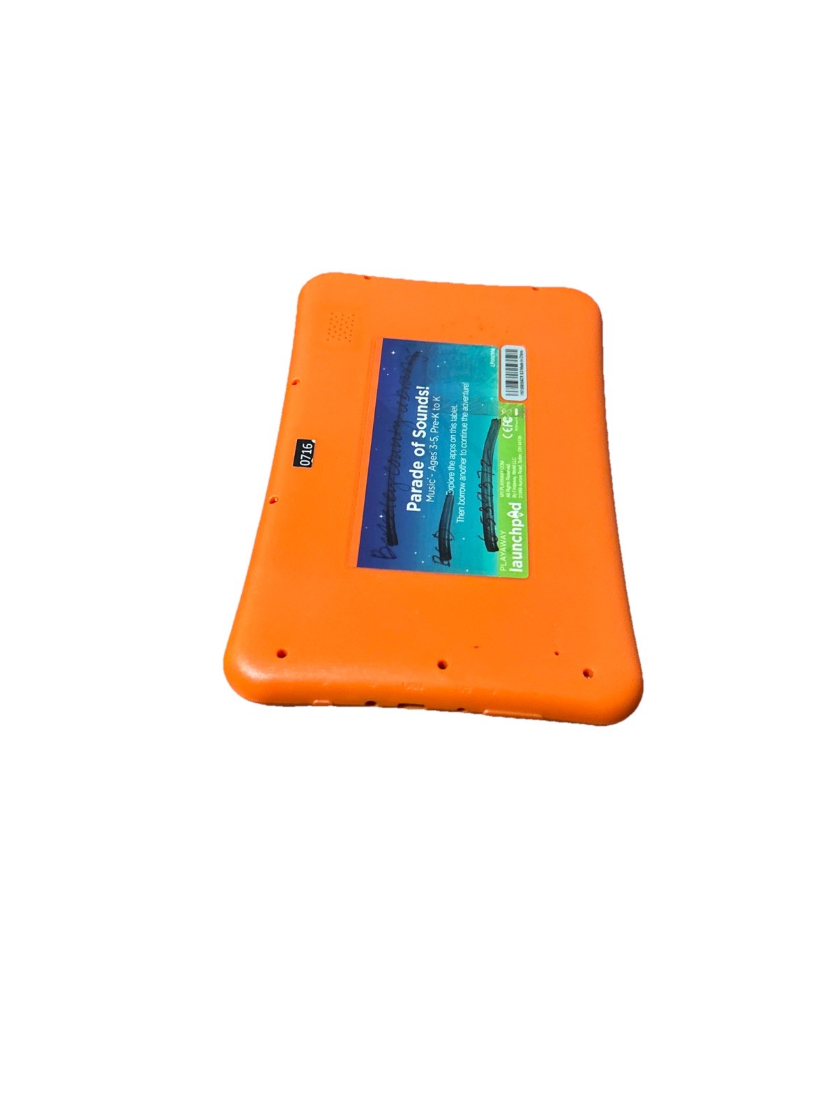 Playaway Launchpad Kids Tablet “Parade of Sounds!” Ages 3+ Orange Non-Working