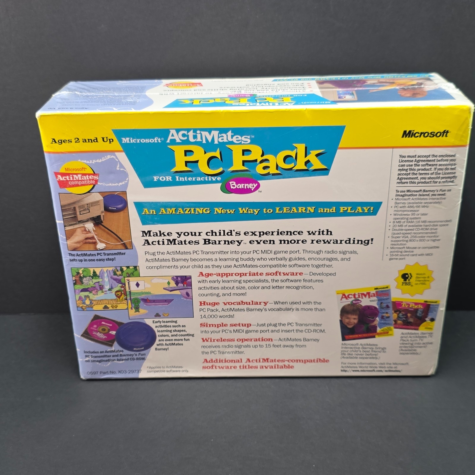 New – Sealed – Vintage 90’s Microsoft ActiMates PC Pack for Interactive Barney