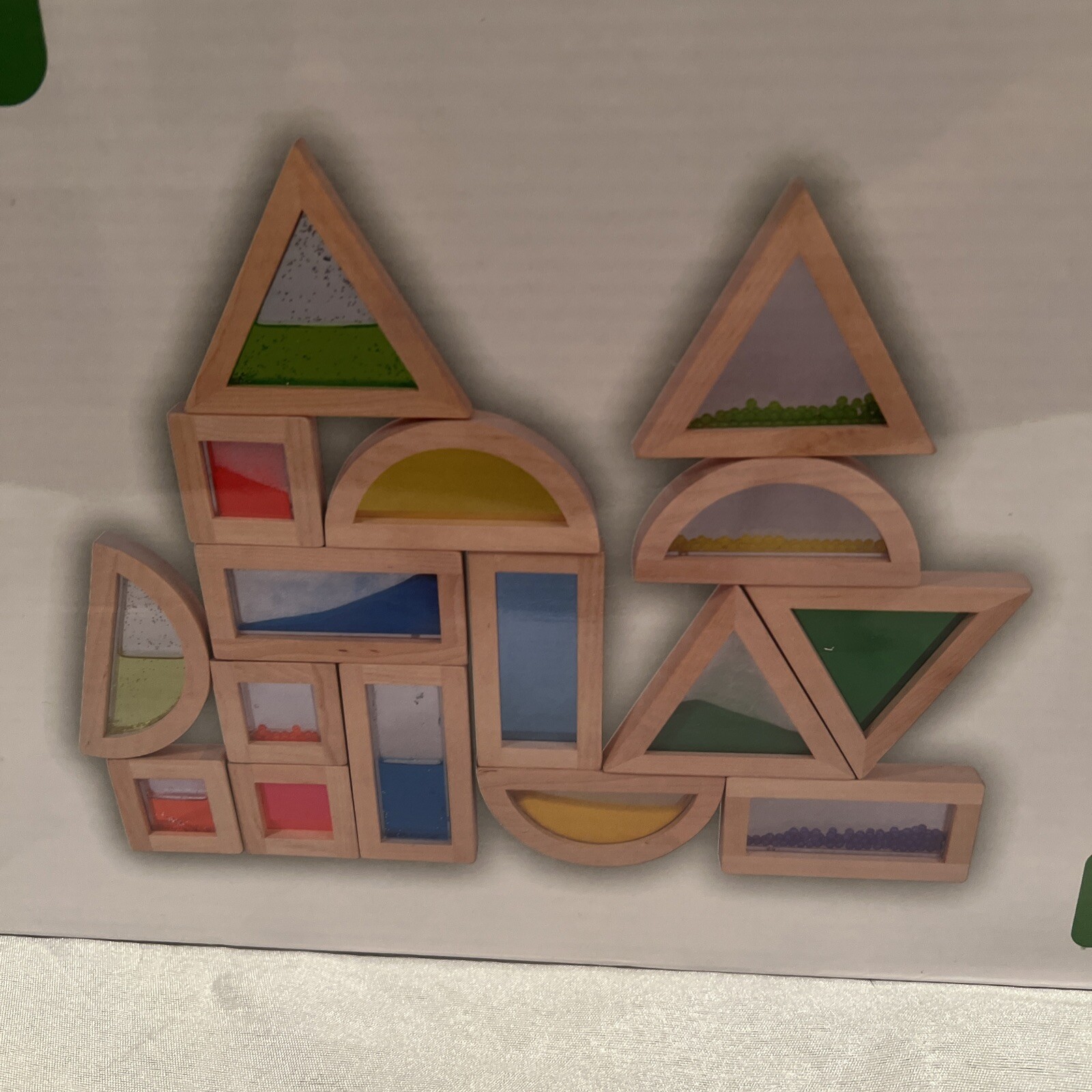 New-Rainbow Building Blocks Transparent Building Blocks Stacking -see Through