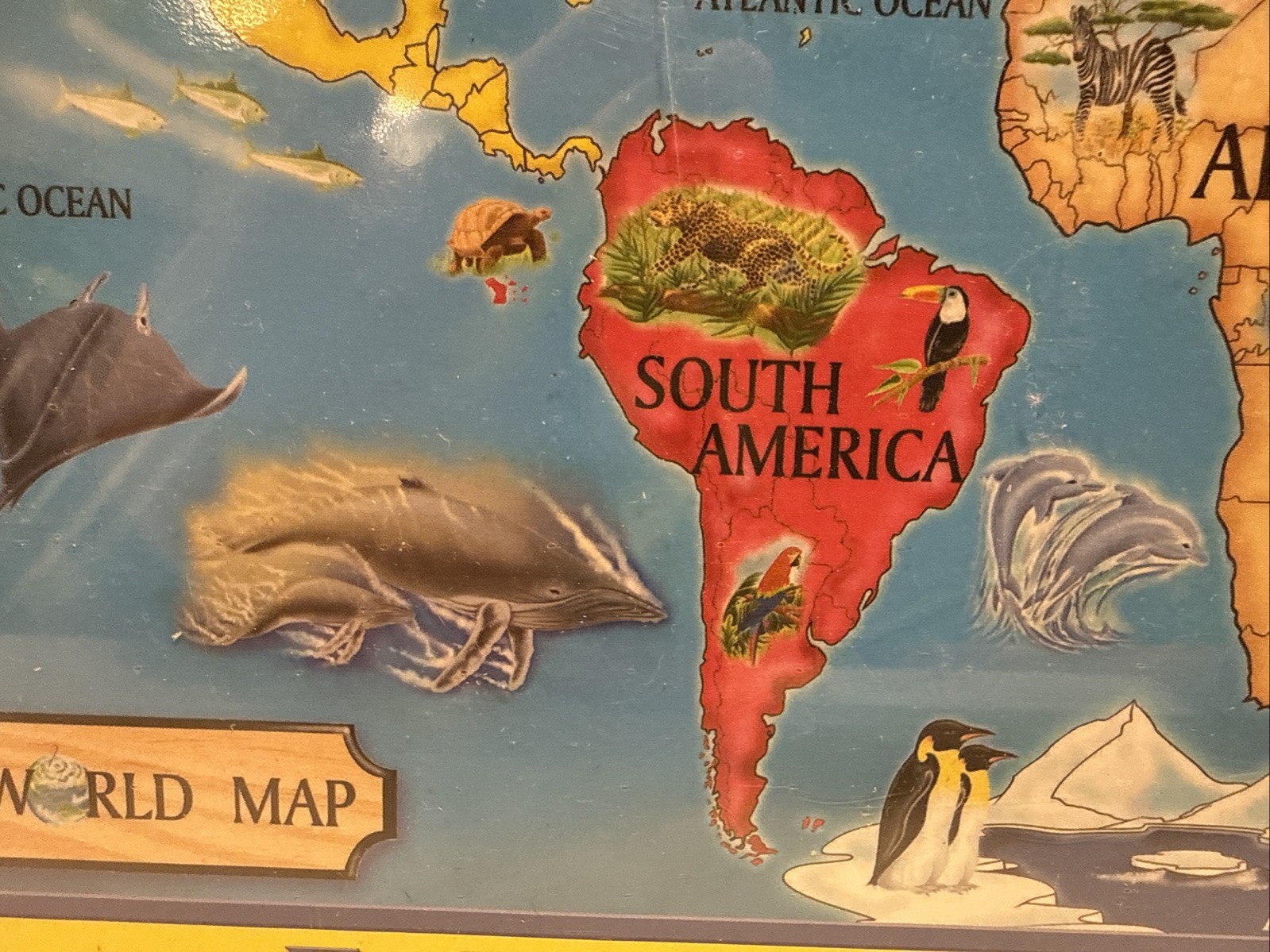 Melissa & Doug World Map #446 33 Jumbo Pcs Jigsaw Floor Puzzle Kids Ages 6+ NEW