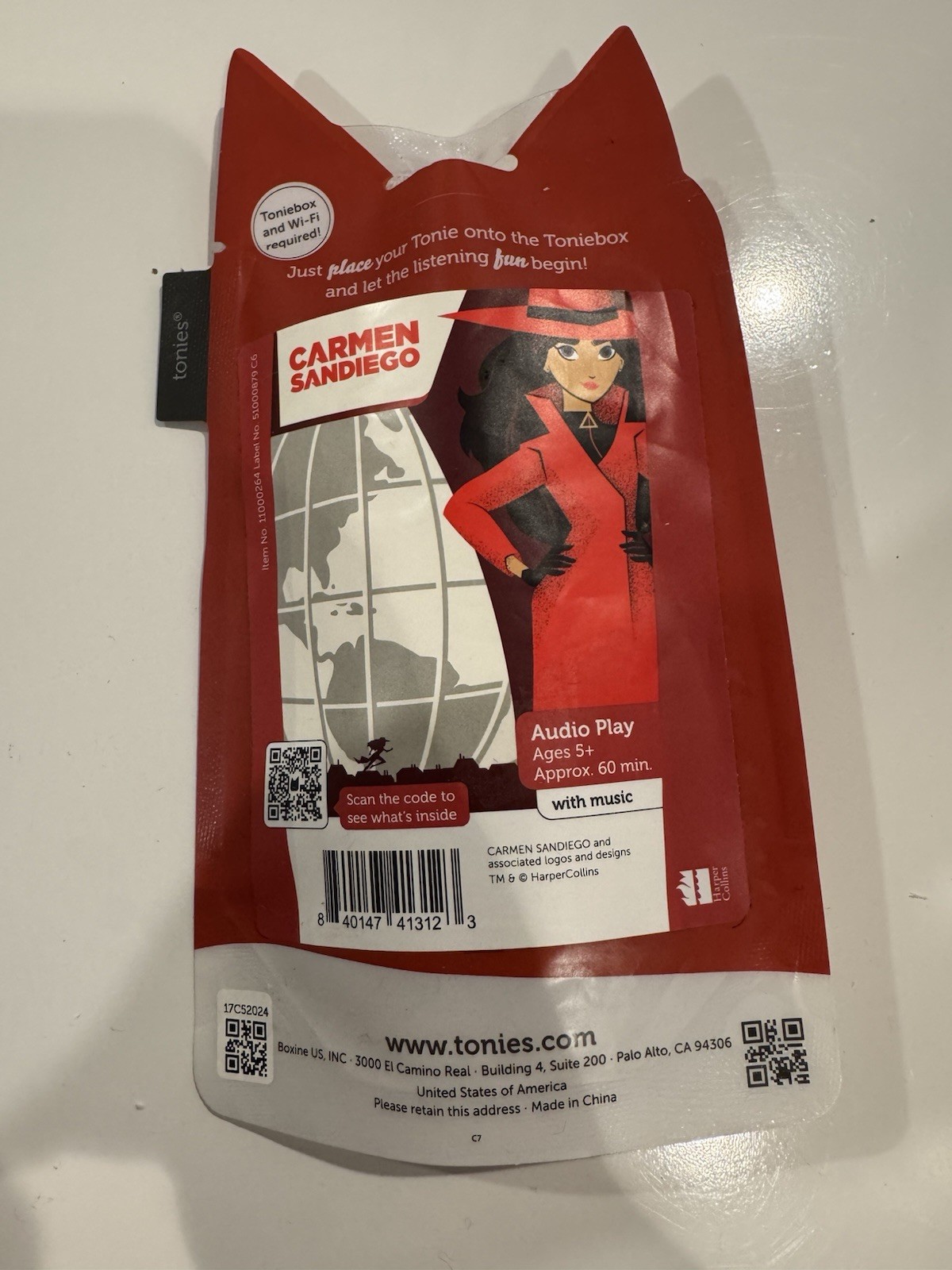 Tonies Carmen Sandiego Audio Play Figure for Toniebox Ages 5+ Approx. 60 min