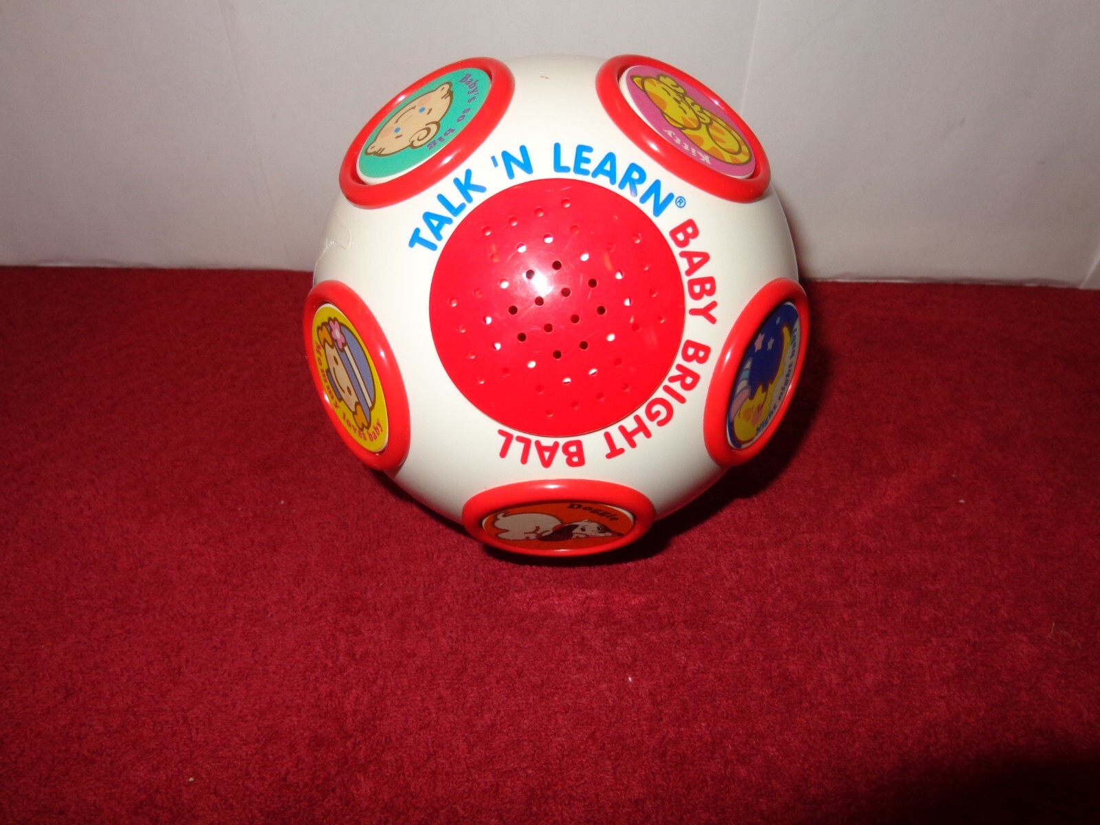 6 in TALK & LEARN BABY BRIGHT BALL -FUN TOY GOOD WORKING CONDITION TESTED – L224
