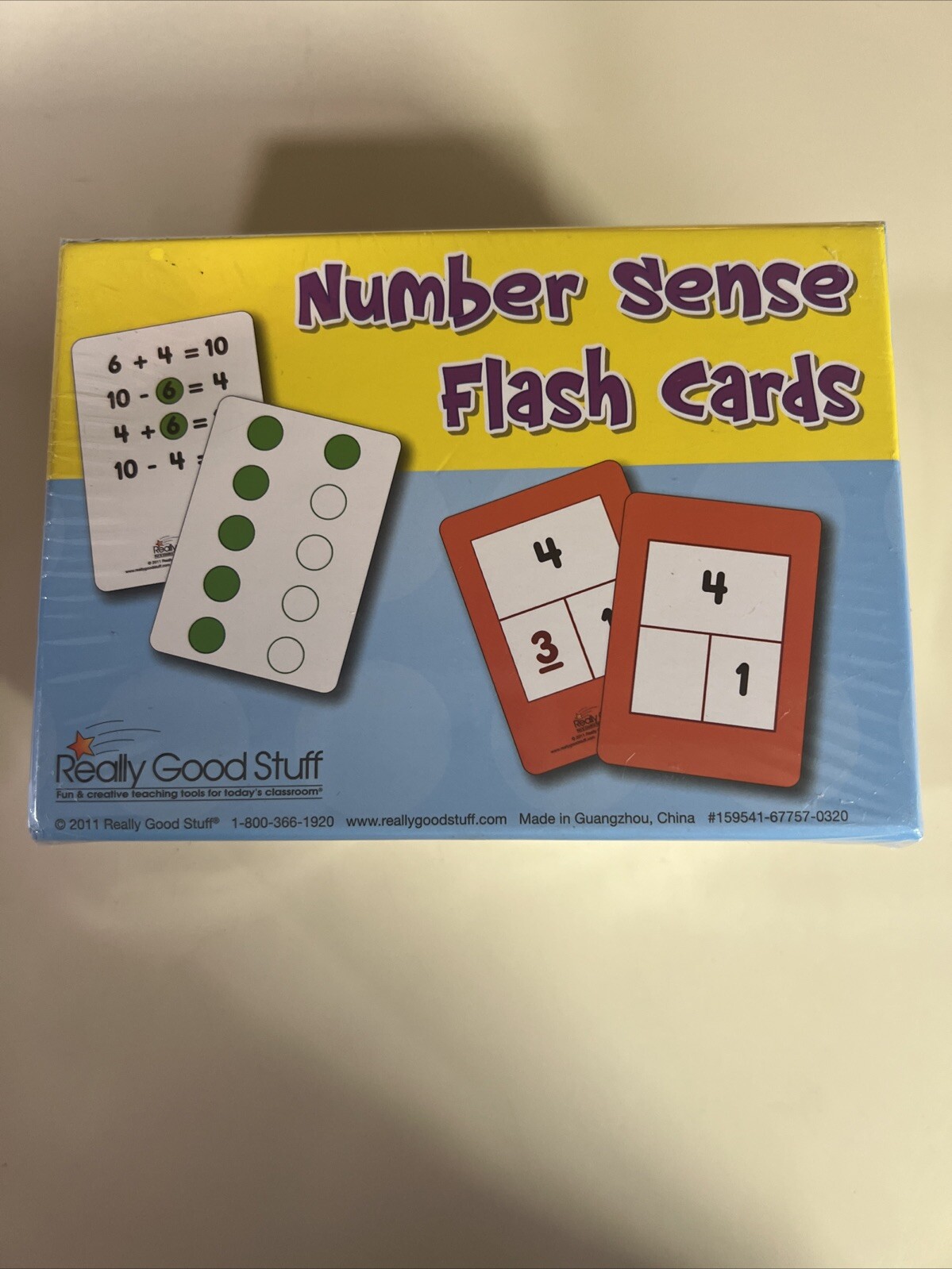 Really Good Stuff Number Sense Flash Cards Sealed Unopened Box