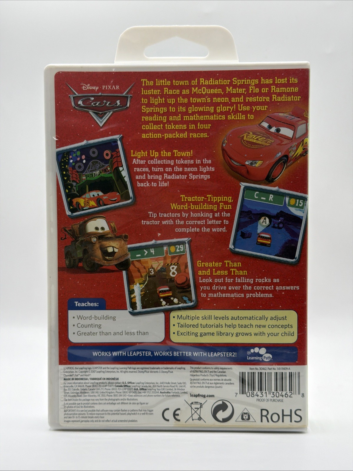 LeapFrog Leapster Disney Pixar Cars Learning Game