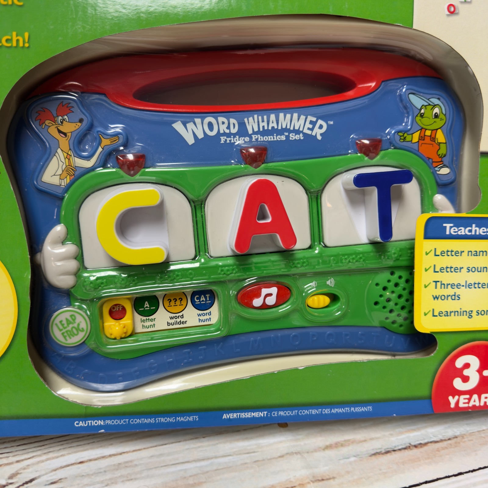 NEW Leap Frog Word Whammer Fridge Phonics Set 32 Magnetic Letters 325 Words Toy