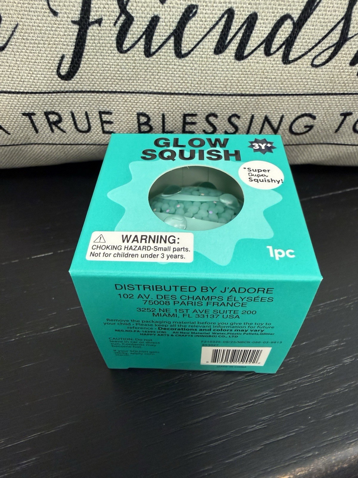 NEW Super Duper Squishy Glow in the Dark Squeezy by J’Adore Teal Glow Squish