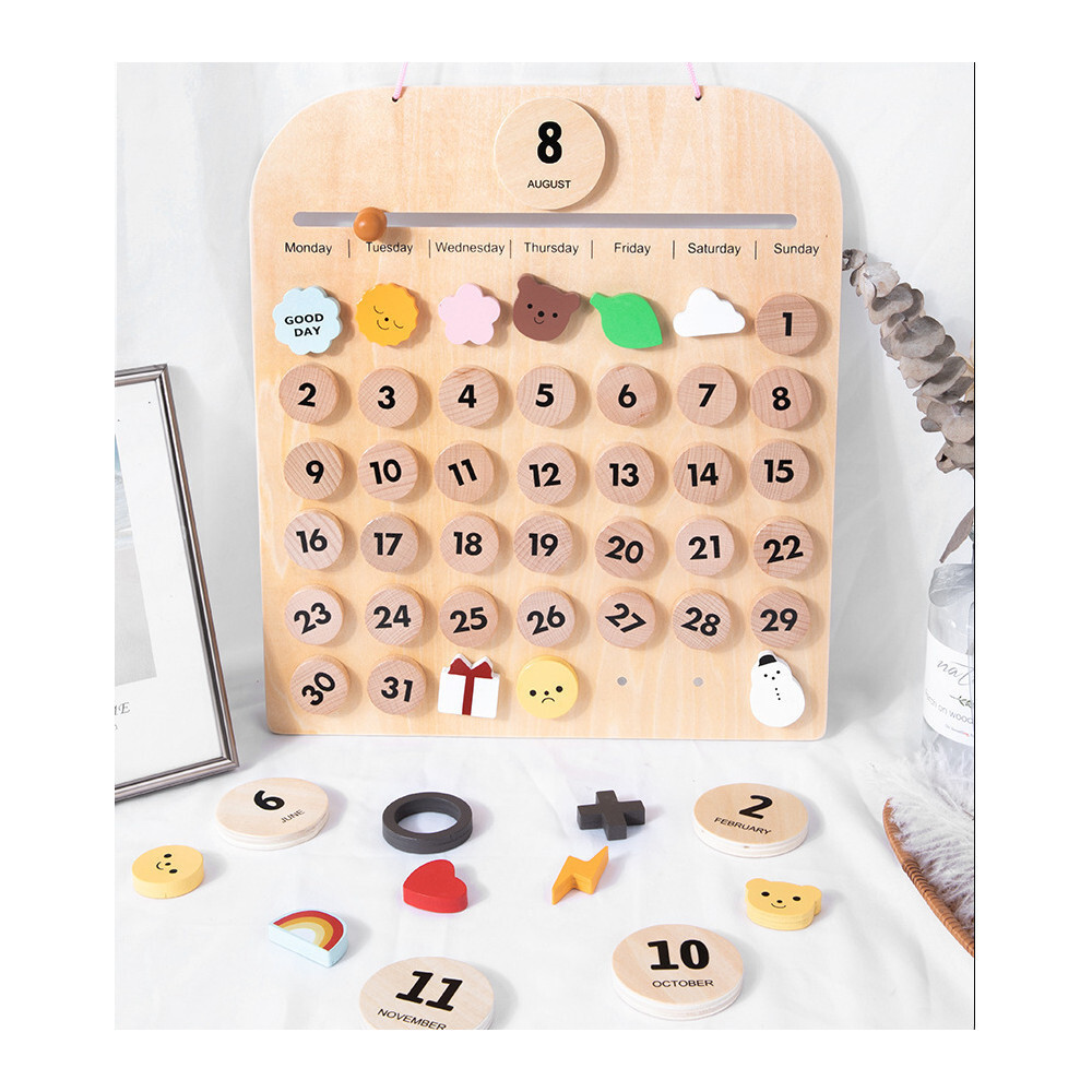 Wooden Magnetic Calendar – MONTESSORI PRACTICAL LIFE MATERIAL