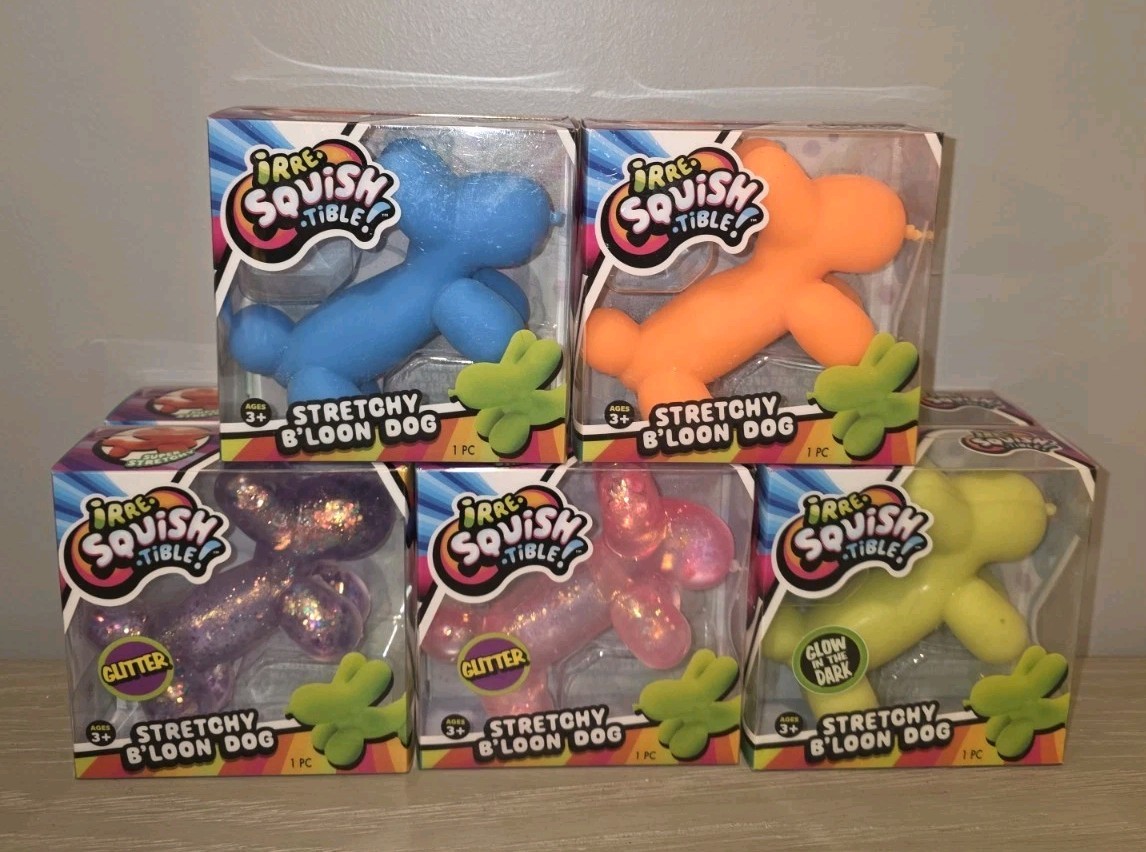 Ja-Ru RARE ALL COLORS Balloon Dog Squishy Fidget Toy NEW Hard to Find