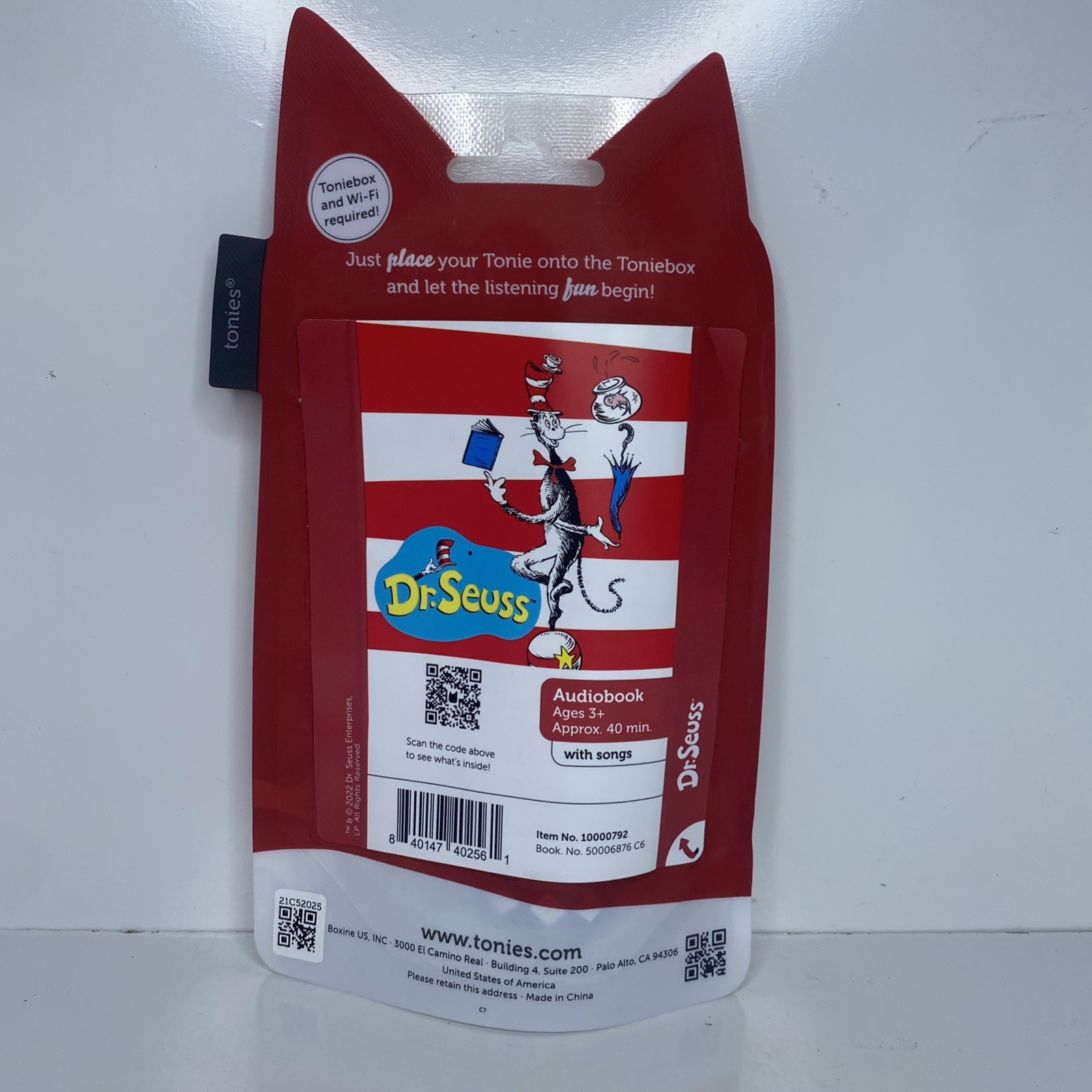 Tonies Dr. Seuss The Cat in The Hat Audio Play Tonie Figurine New