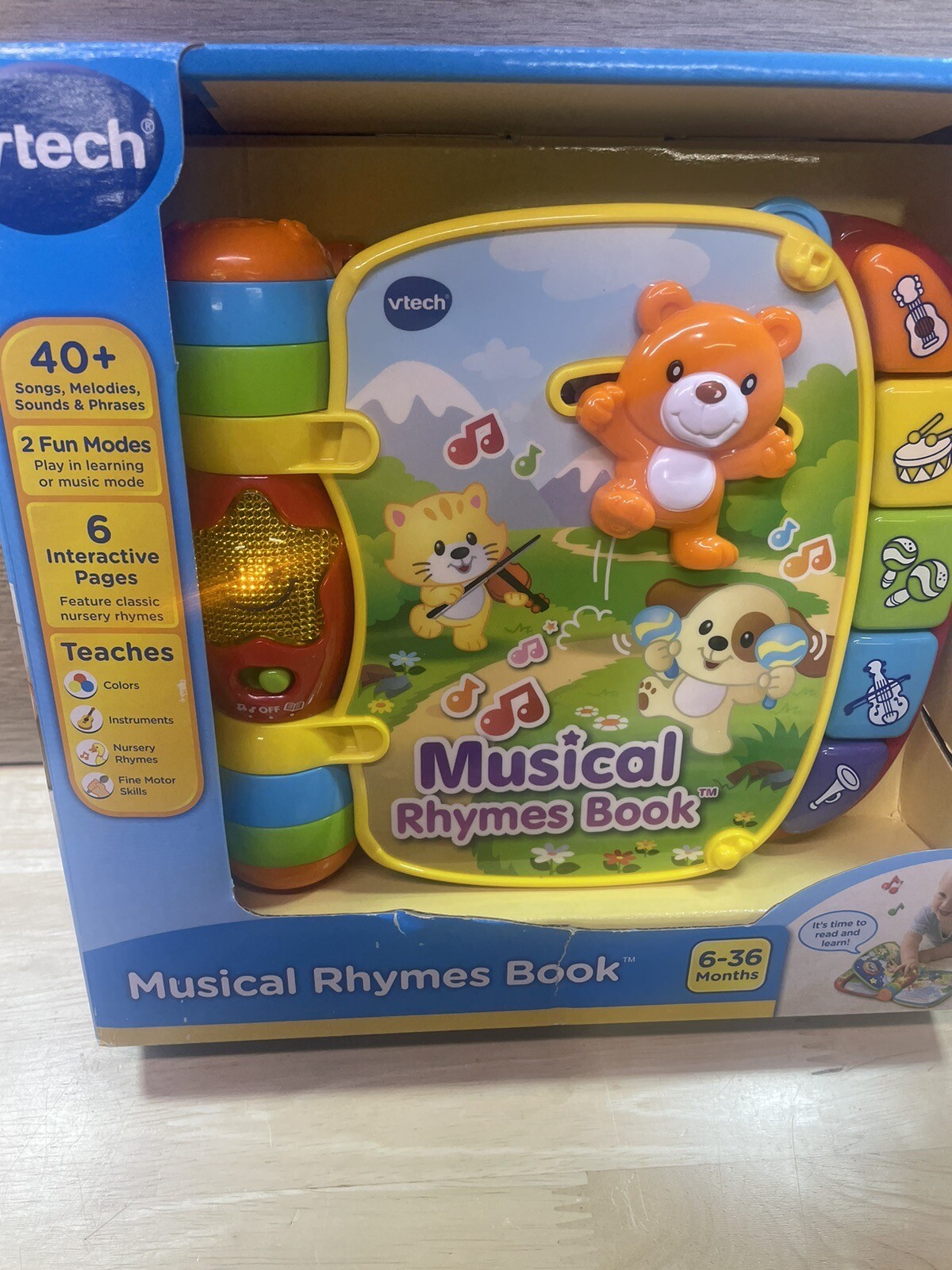 New In Bow, VTech, Musical Rhymes Educational Book for Babies, 6m+