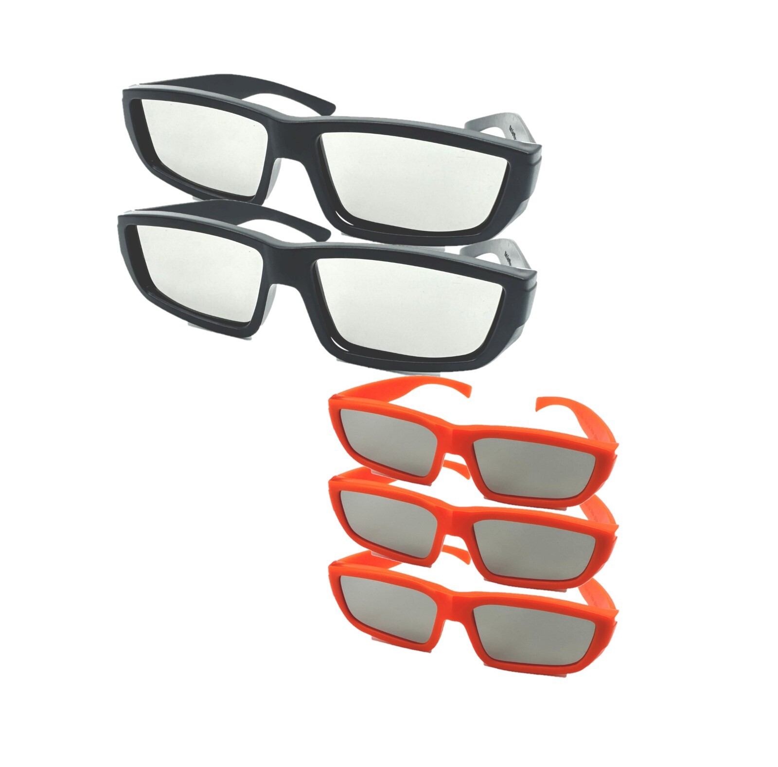 2 Adults 3 Kids Solar Eclipse Viewer Plastic Glasses ISO Certified Sun View NEW