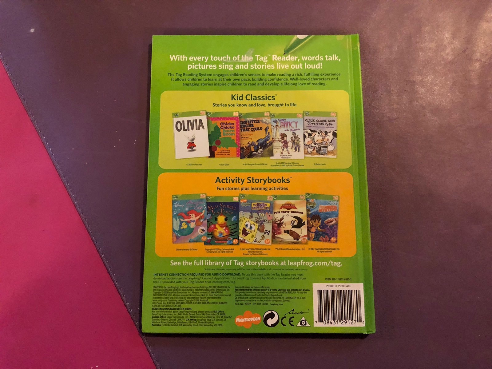 LeapFrog Tag Pen LeapReader book — DORA THE EXPLORER: DORA GOES TO SCHOOL