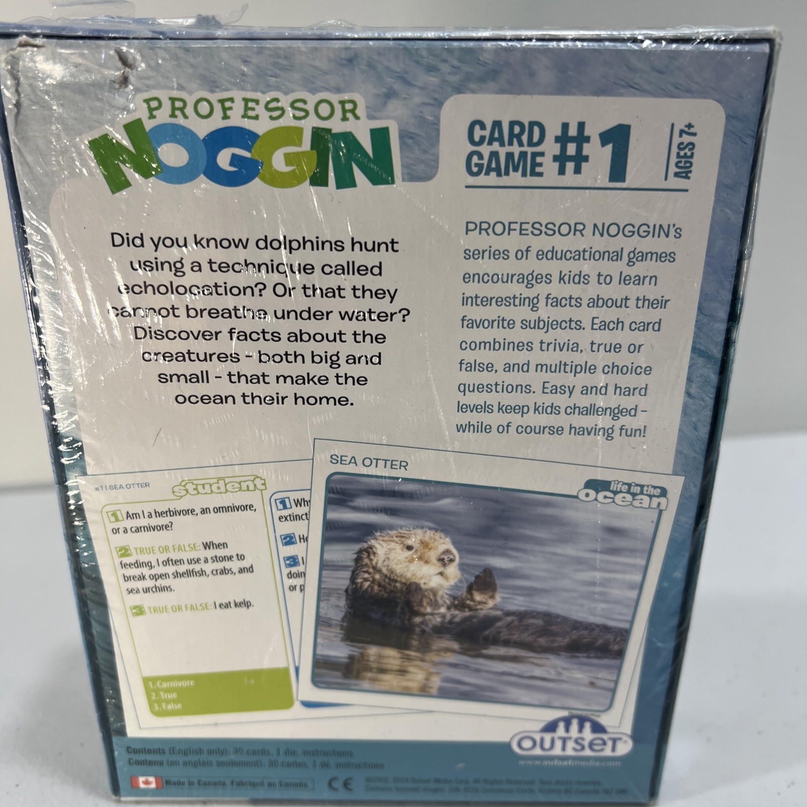 Professor Noggin Life In The Ocean Card Game #1 Educational Sealed