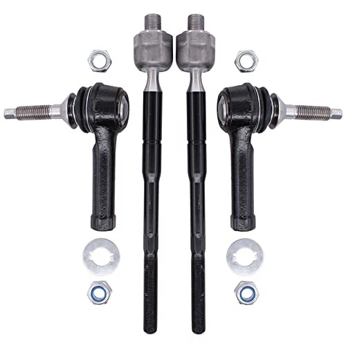 NewYall Inner and Outer Front Left Right Steering Tie Rod End Set for Explorer