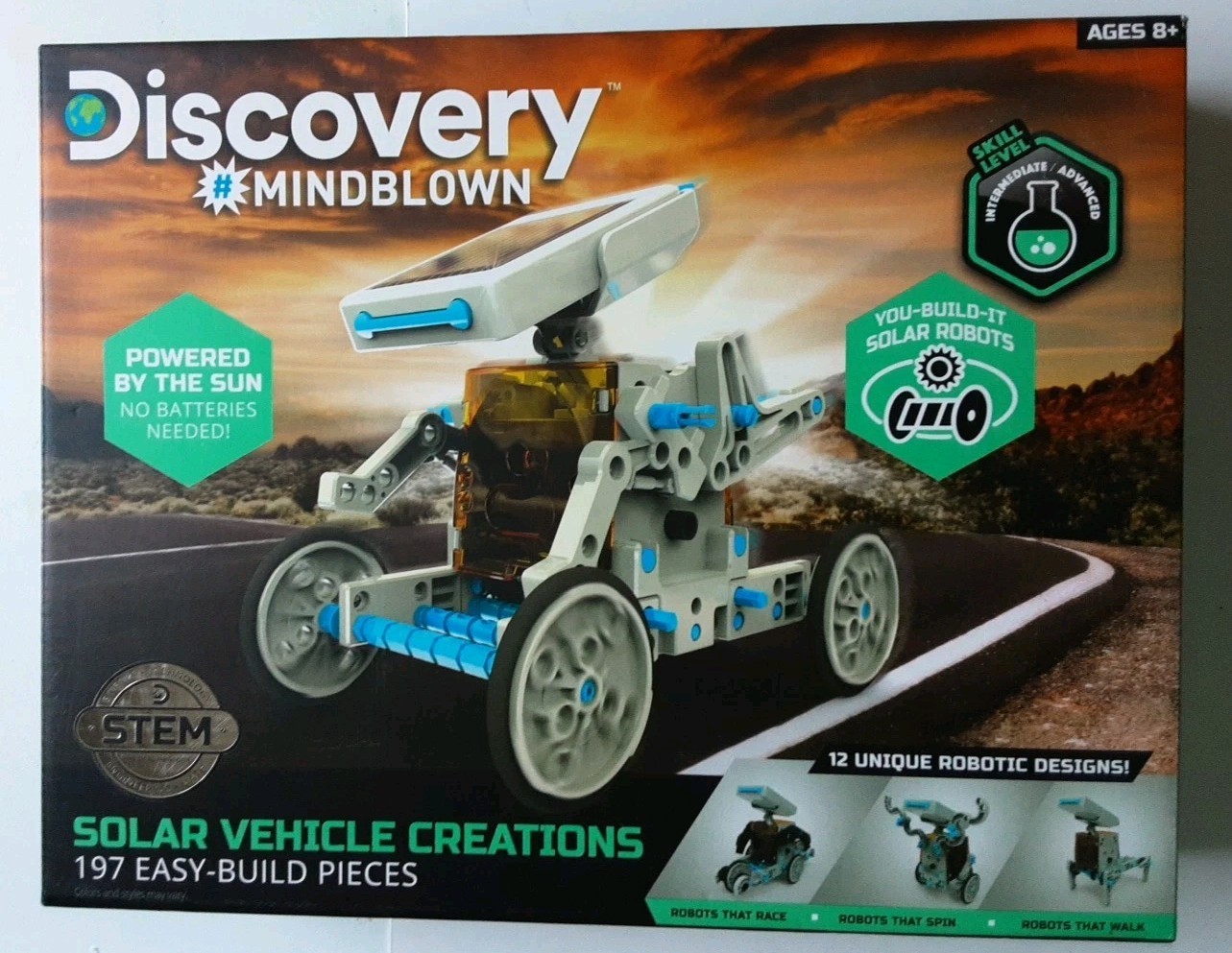 Discovery Kids Mindblown STEM 12-in-1 Solar Robot Creation 197-Piece Kit…