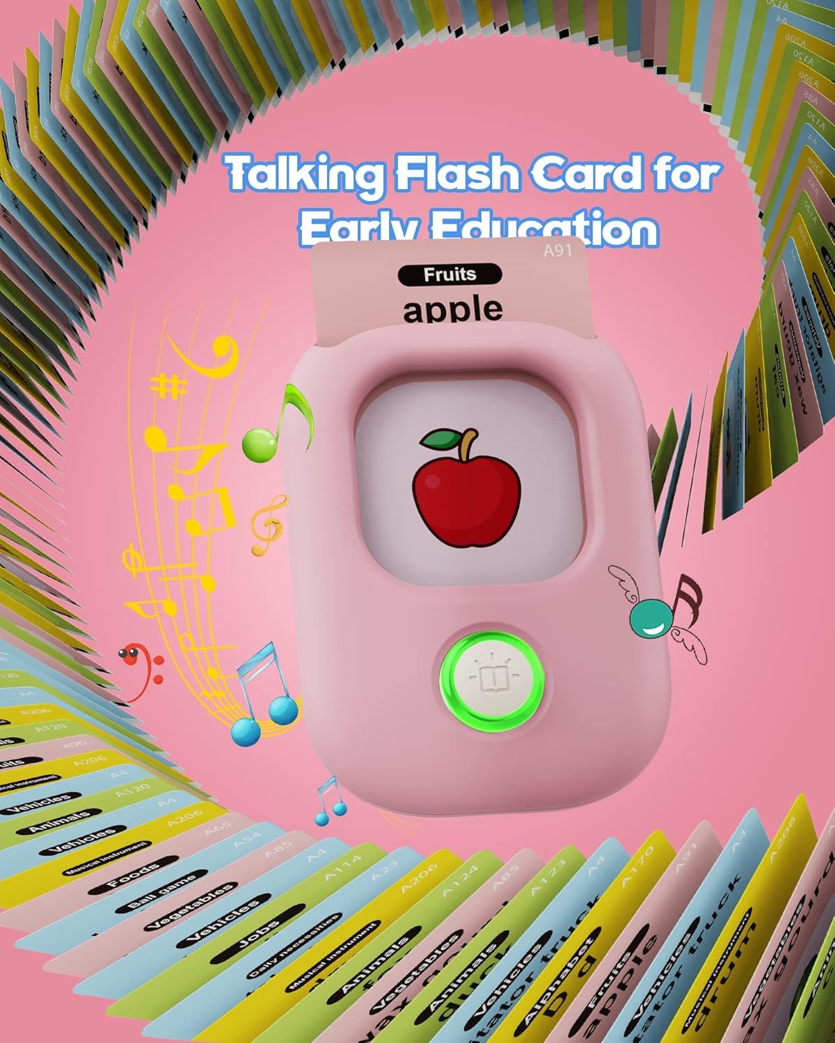 224 Words Talking Flash Cards Educational Learning Toy Toddlers 1-5 Years Old