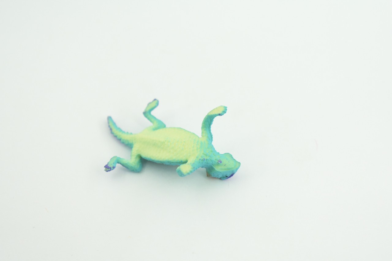 Toy Blue Horned Lizard, Horney Toad, Realistic Hand Painted Rubber, 2″ WR44 B197