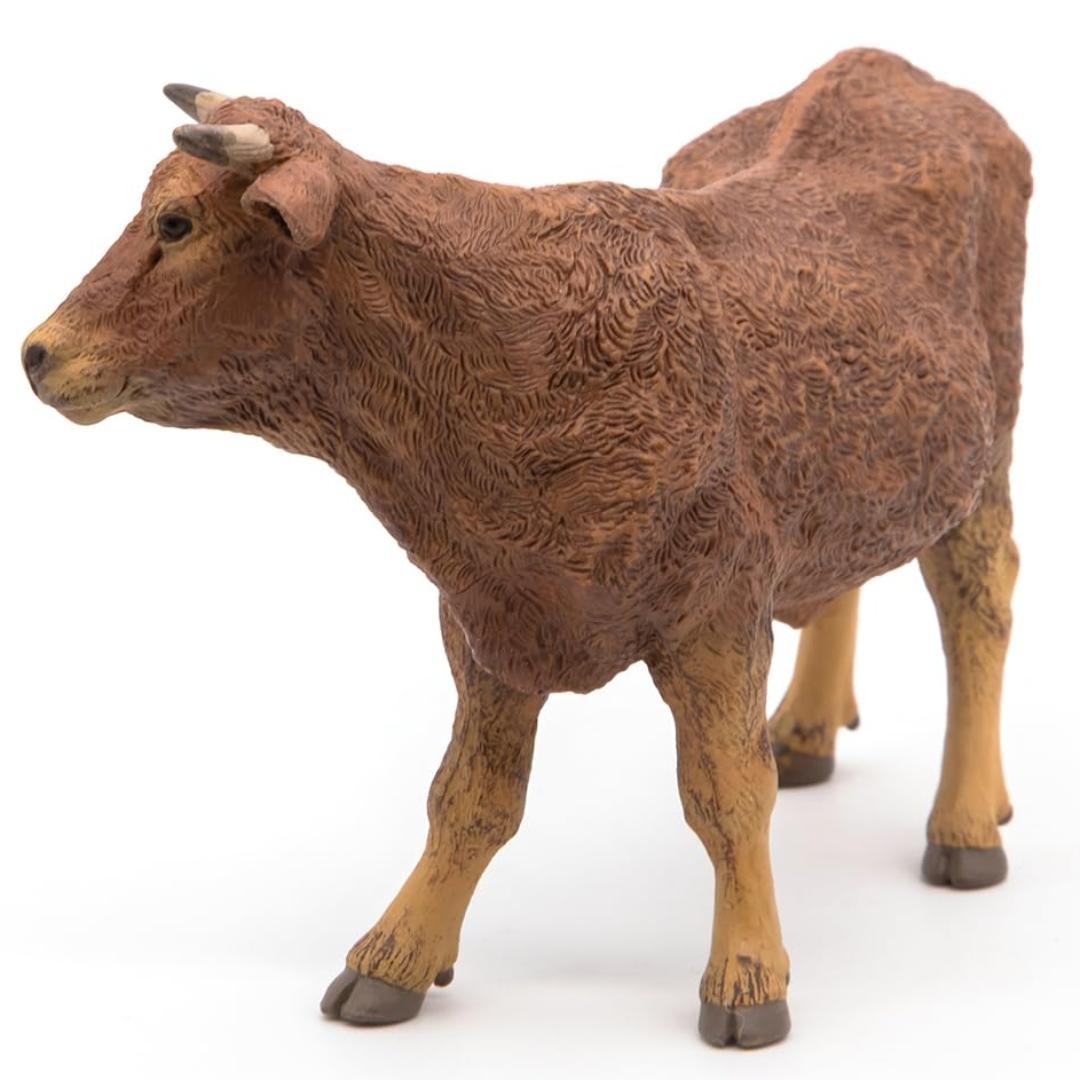 Limousine Cow Figurine – Hand Painted Farm Animal Toy Figure – Papo 51131