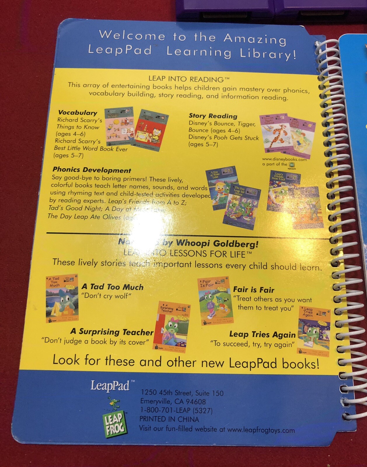 LeapFrog Leap Pad Miscellanous Items- 2 Books, 5 Cartridges. None Matching
