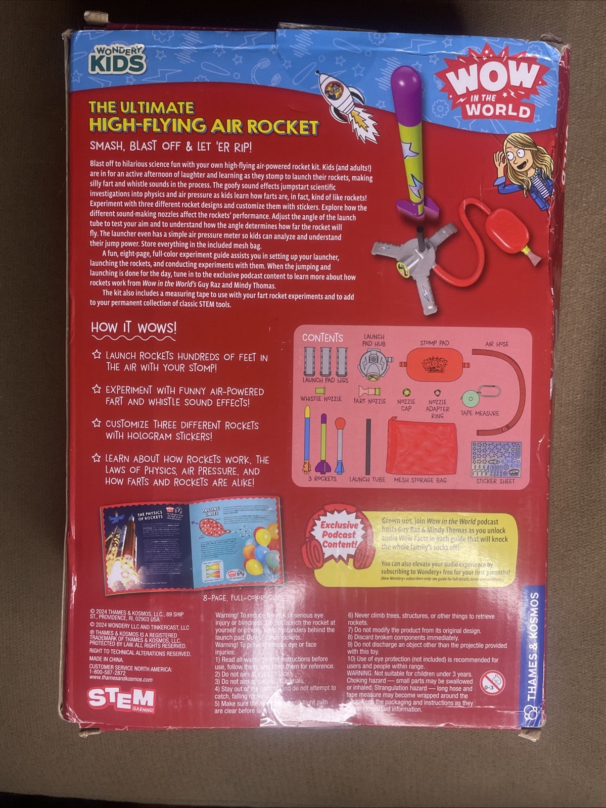 Red Blast Rockets Air Powered STEM Kit Launches Up to 100 Feet Fart Sound Fun