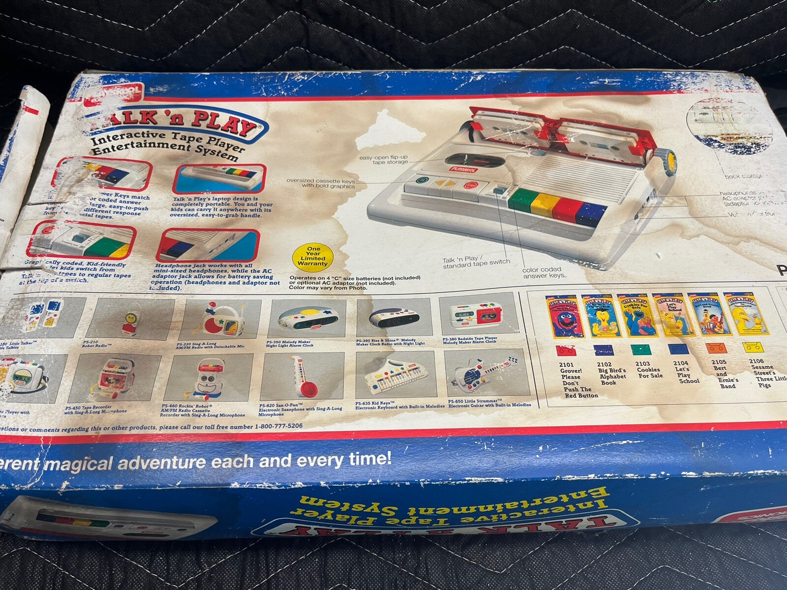 1992 Vintage Playskool Electronic Talk ‘n Play In Box Cassette Tape