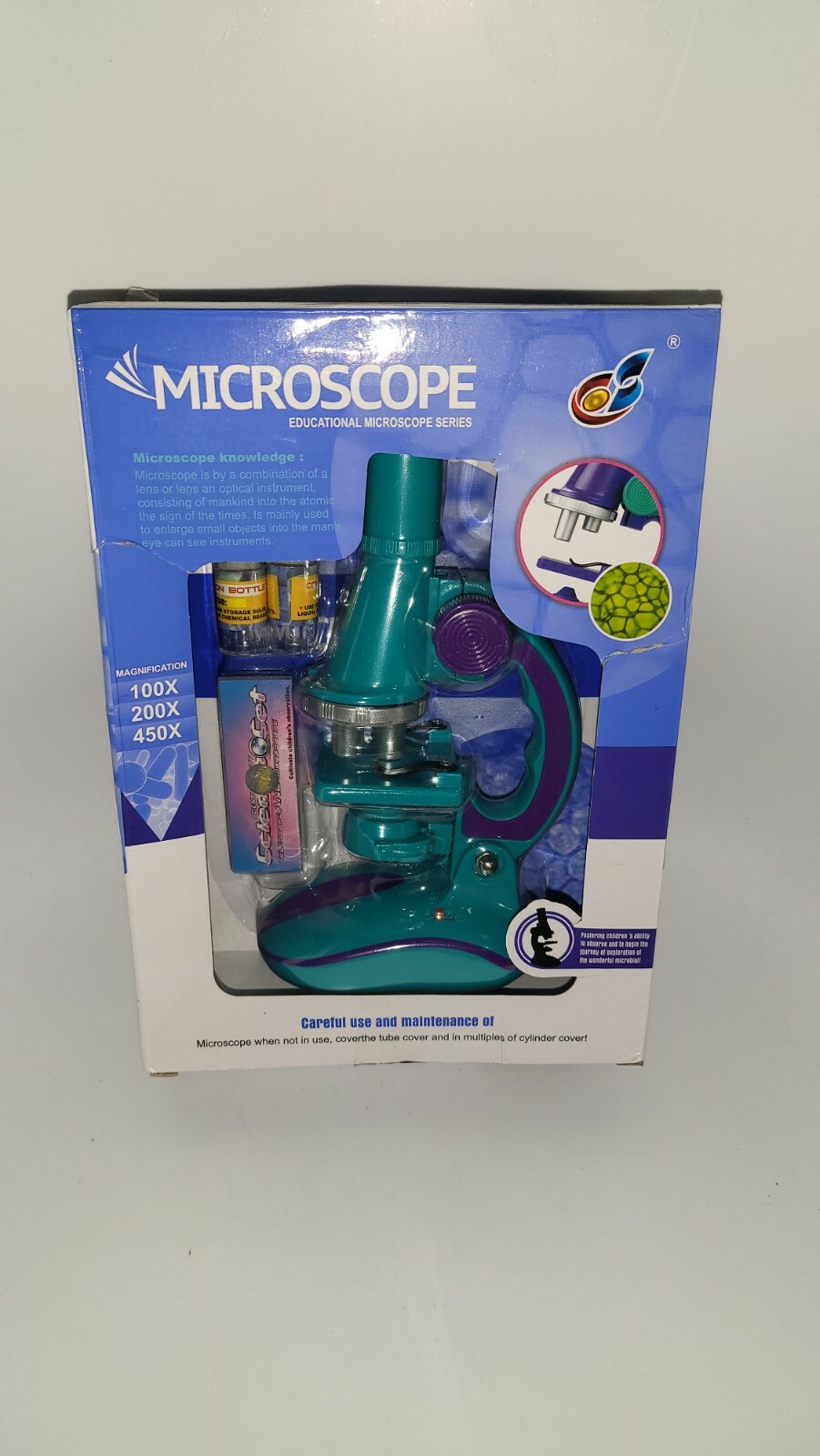 CHANG SHENG TOYS C2127 Early Development Science LED Microscope Toy Purple Green