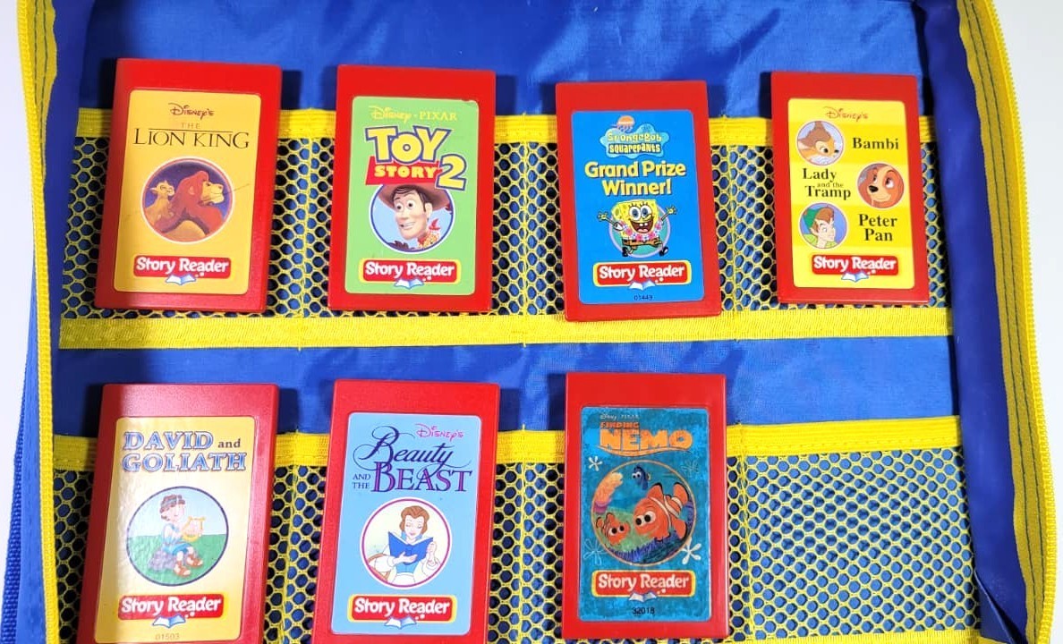 Story Reader Audio System -Disney Bundle: 9 Books/6 Cartridges/Carry Case/Tested