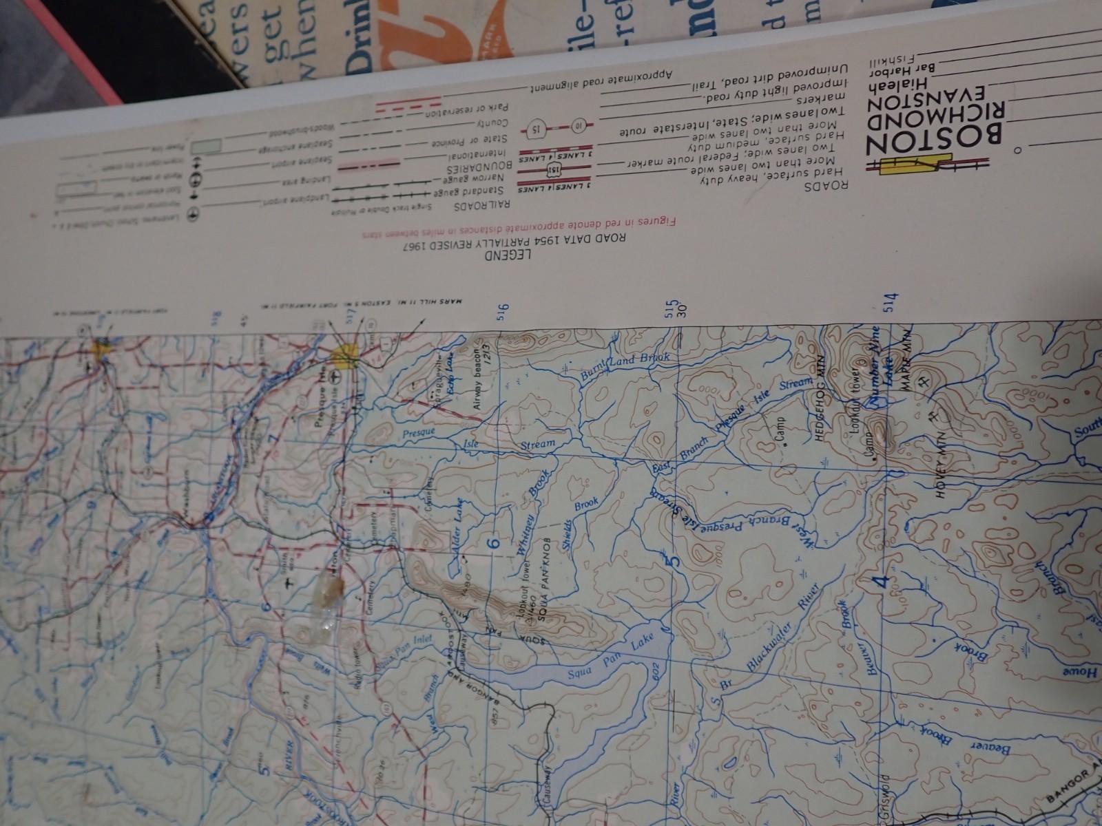 Hubbard Scientific Raised Relief Map Unframed 29″ Presque Isle Maine NL 19-5