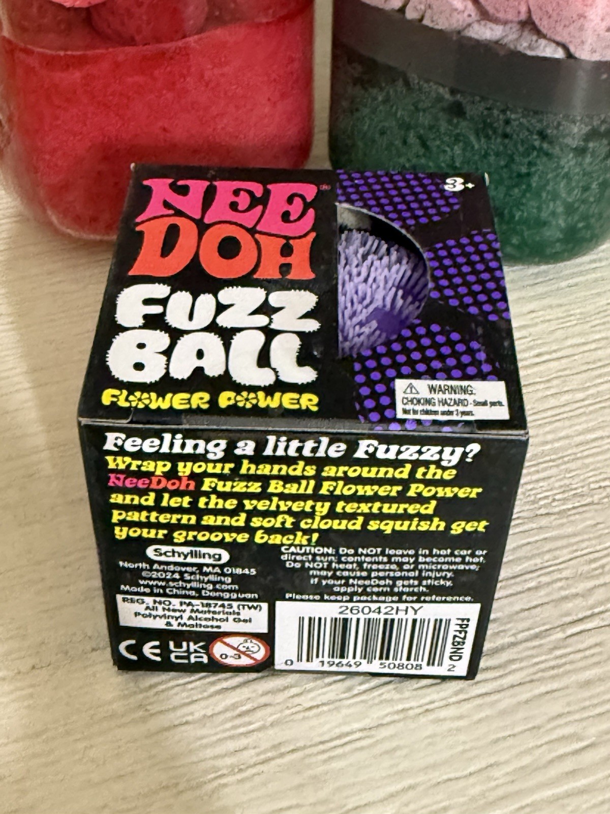 Purple Needoh FUZZ BALL Flower Power Nee Doh Squishy NEE-DOH Fuzzball AUTHENTIC