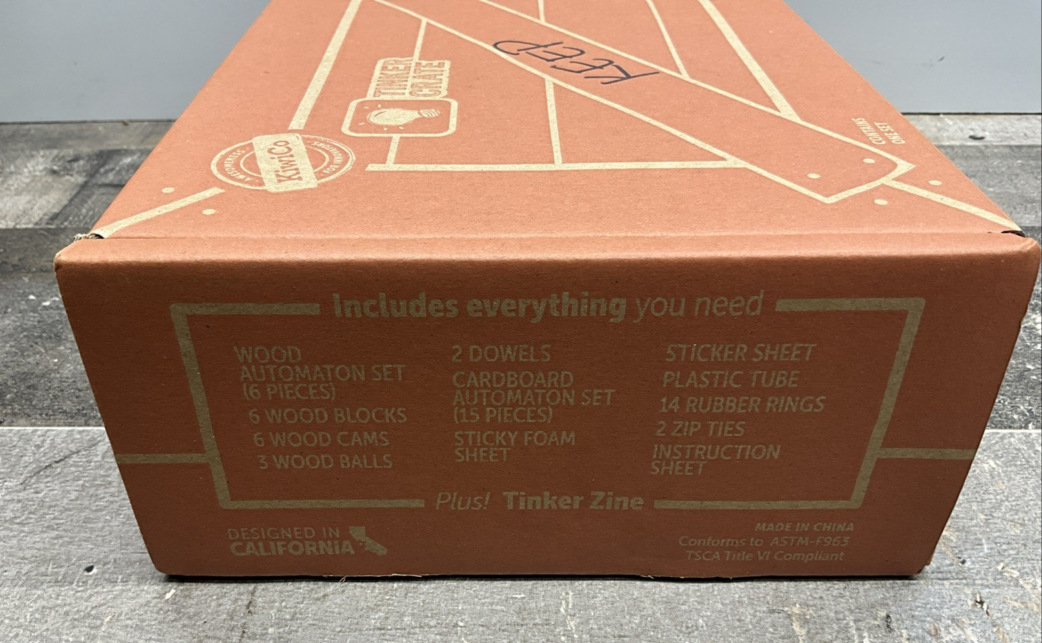 KIWICO TINKER CRATE WOODEN AUTOMATION STEM KIT F1680-TAUT AGES 9+ NEW OPEN BOX
